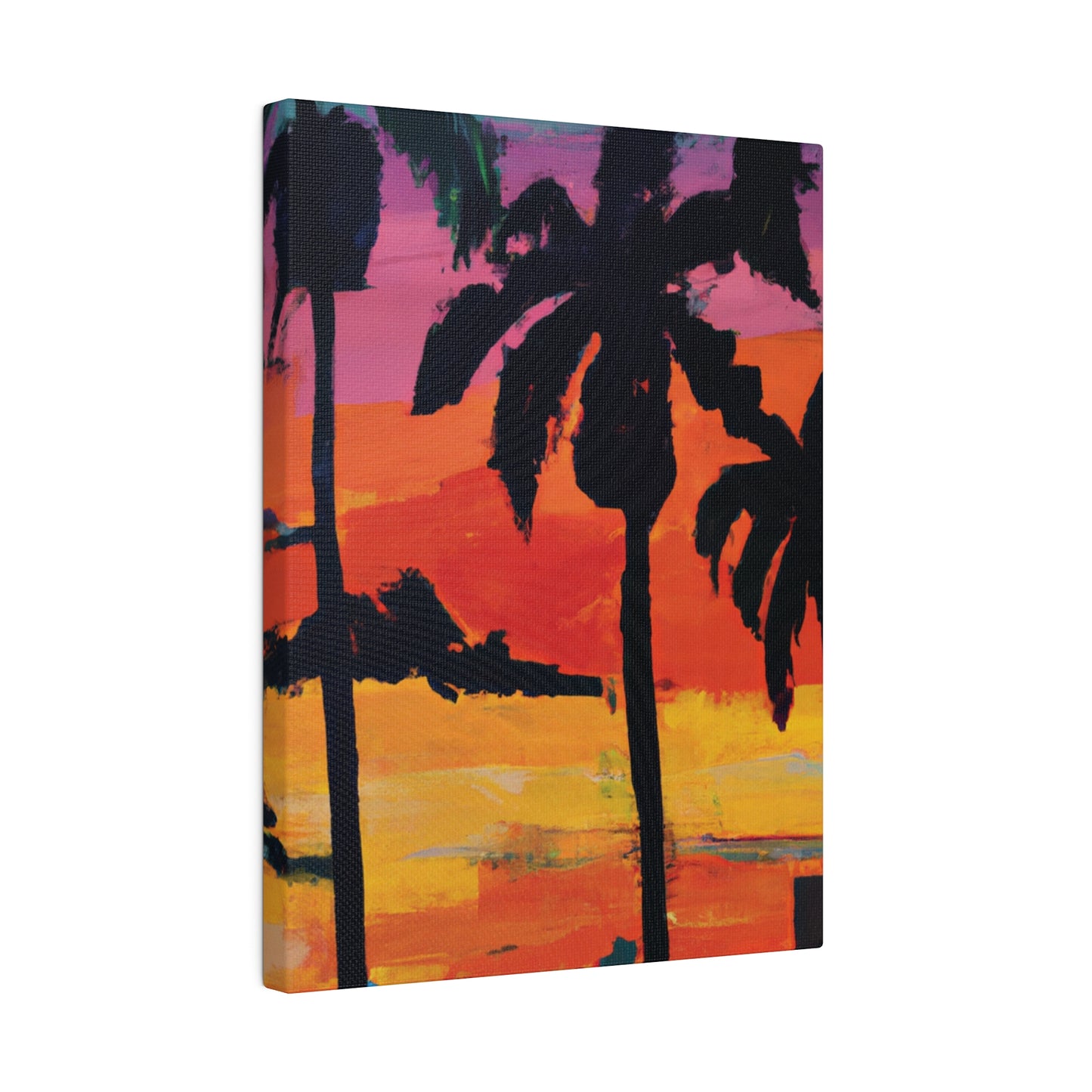 7389S - Miami Beach Sunset Painting Print | Miami | Beach | Sunset | Poster | Home Decor | Wall Art | Canvas