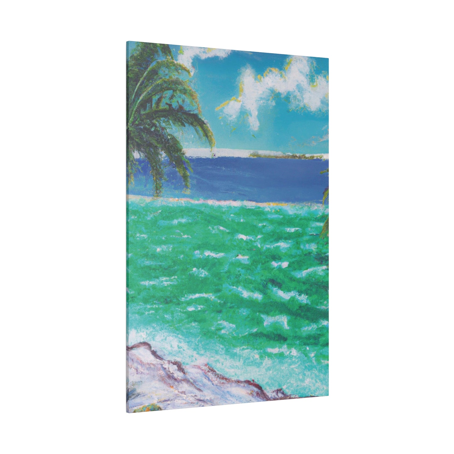 8274K - Bahamas Ocean Painting Print | Bahamas | Ocean | Beach | Poster | Home Decor | Wall Art | Canvas