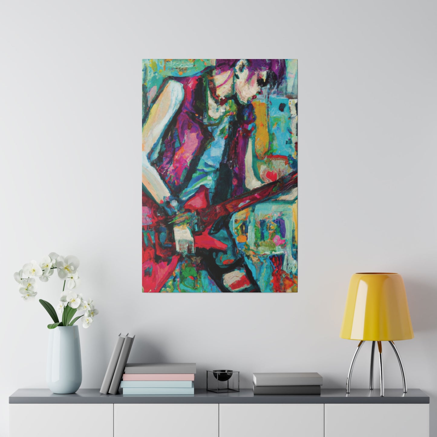 8398K - Rockstar Oil Painting Style Print | Poster | Home Decor | Wall Art | Music Art | Canvas