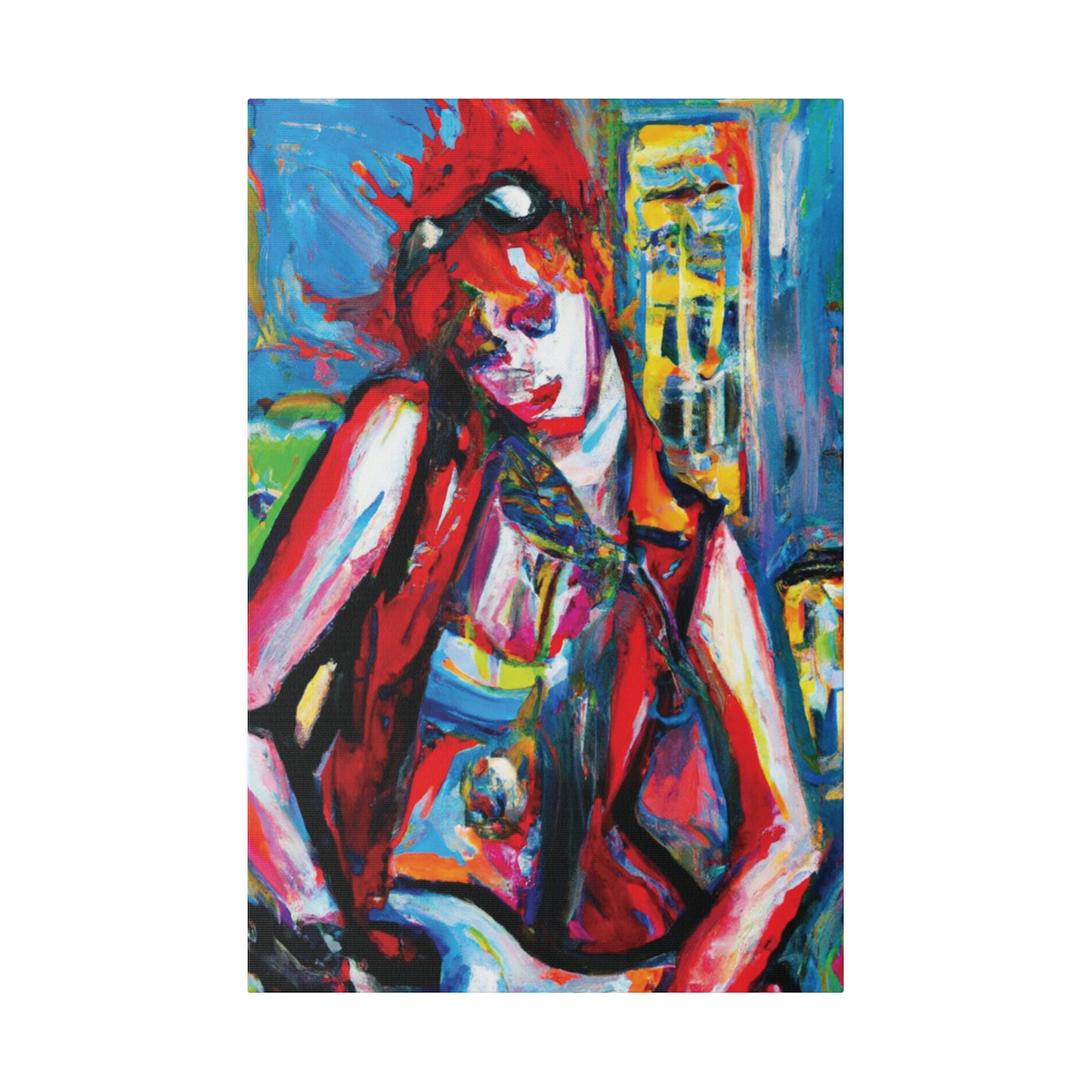 8456P - Rockstar Oil Painting Style Print | Poster | Home Decor | Wall Art | Music Art | Canvas