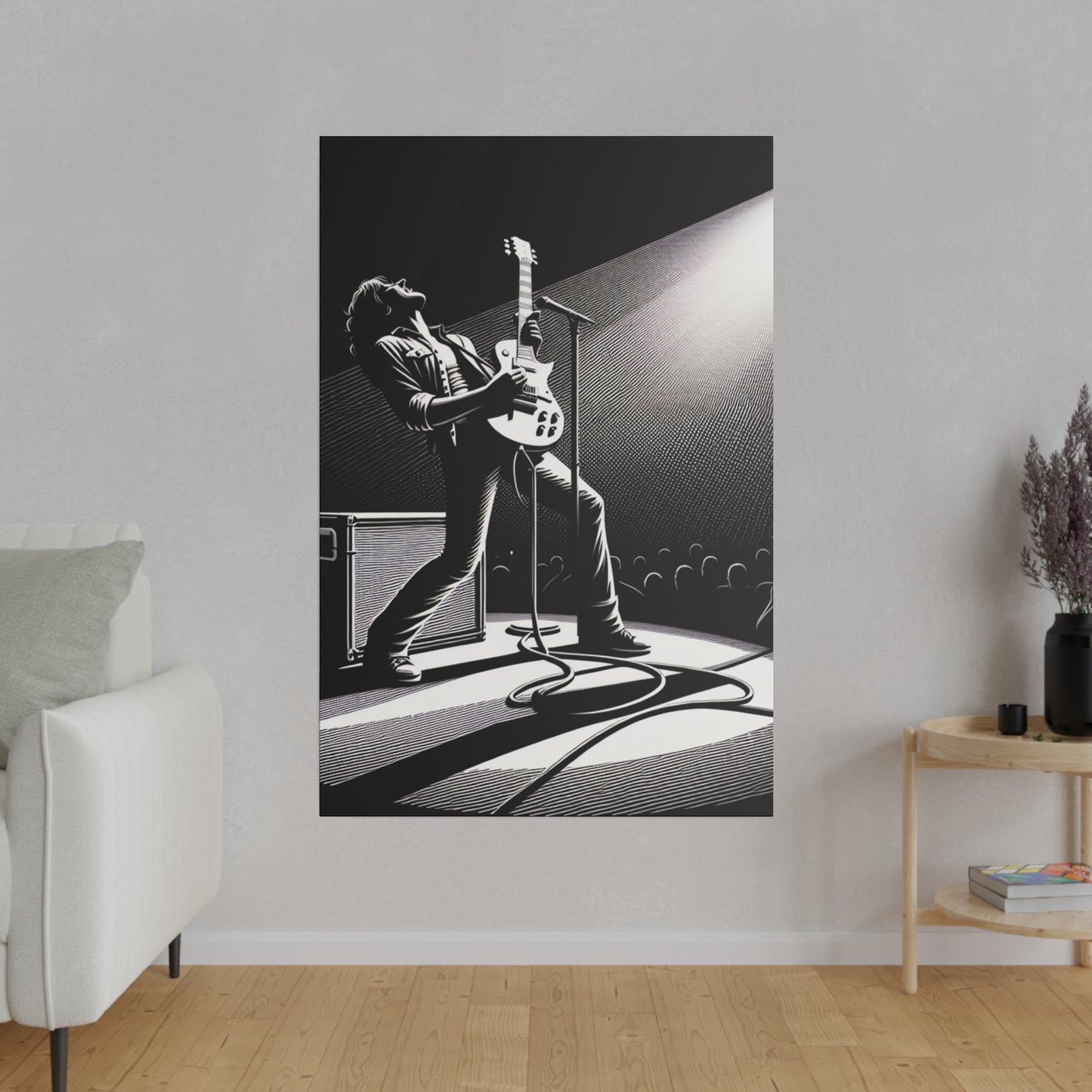 3372J - music art work, rockstar gifts, musician gift ideas, guitar art work, guitar artwork, guitar wall art canvas, playing guitar, decor