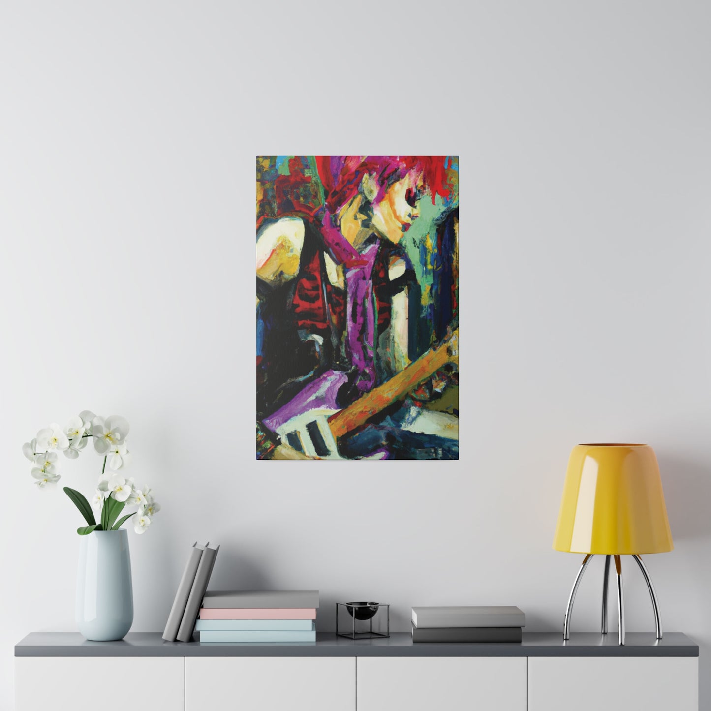 9704G - Rockstar Oil Painting Style Print | Poster | Home Decor | Wall Art | Music Art | Canvas