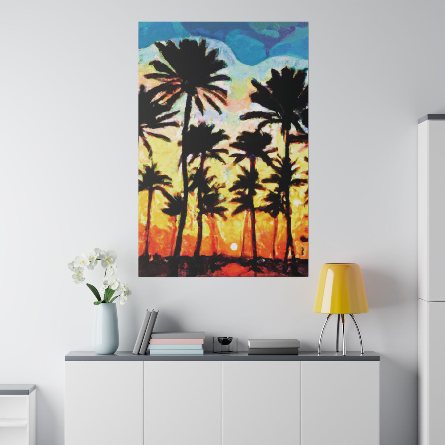 4555V - Miami Beach Sunset Painting Print | Miami | Beach | Sunset | Poster | Home Decor | Wall Art | Canvas