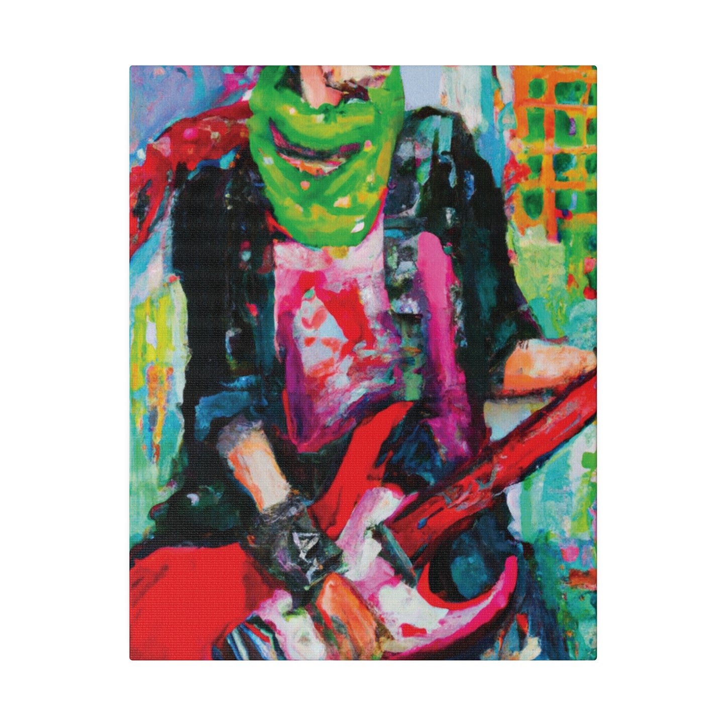 3075J - Rockstar Oil Painting Style Print | Poster | Home Decor | Wall Art | Music Art | Canvas