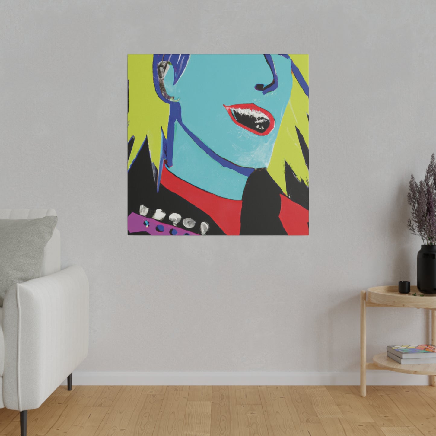 6451X - Rockstar Painting Print | Face | Abstract | Poster | Home Decor | Wall Art | Music Art | Canvas