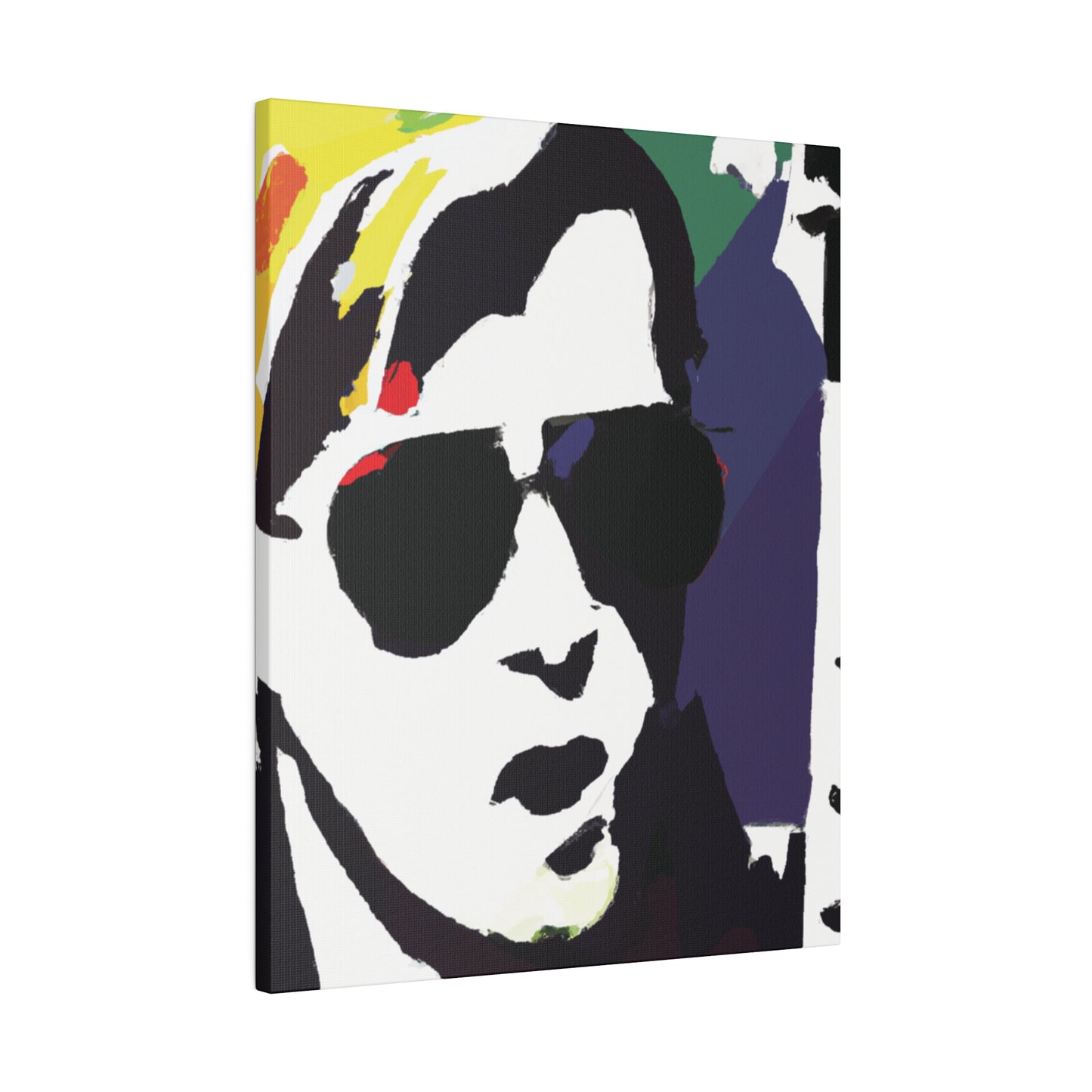 3723C - Rockstar Painting Print | Face | Abstract | Poster | Home Decor | Wall Art | Music Art | Canvas