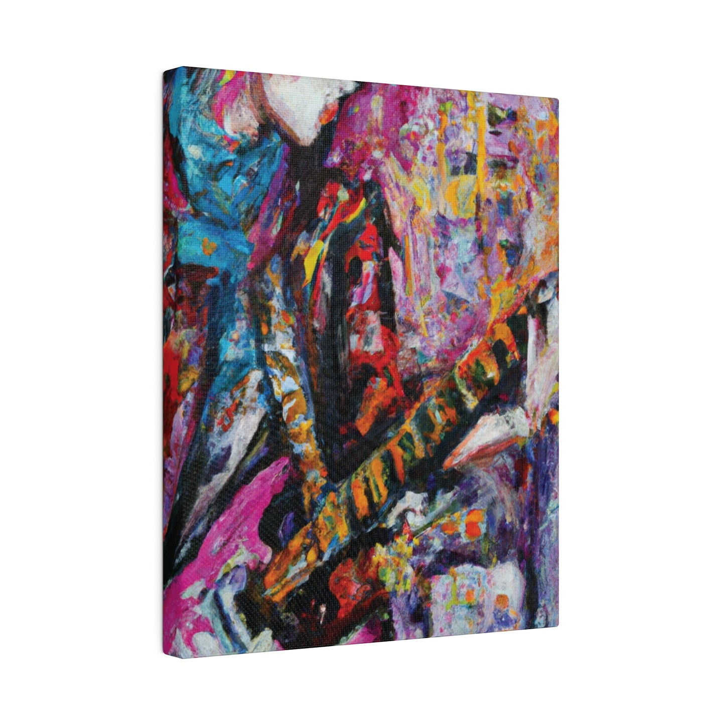 7772X - Rockstar Oil Painting Style Print | Poster | Home Decor | Wall Art | Music Art | Canvas