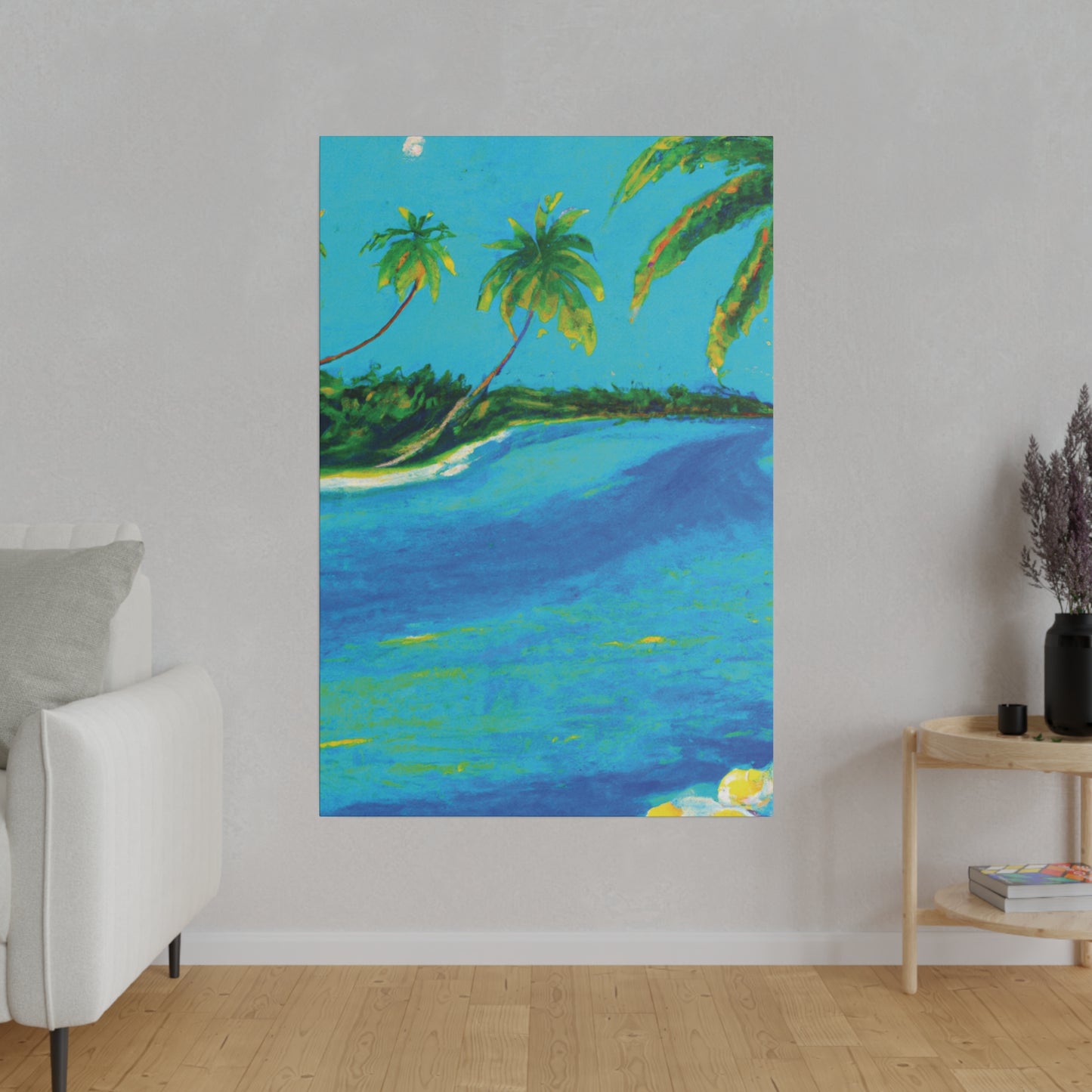 5491K - Bahamas Ocean Painting Print | Bahamas | Ocean | Beach | Poster | Home Decor | Wall Art | Canvas