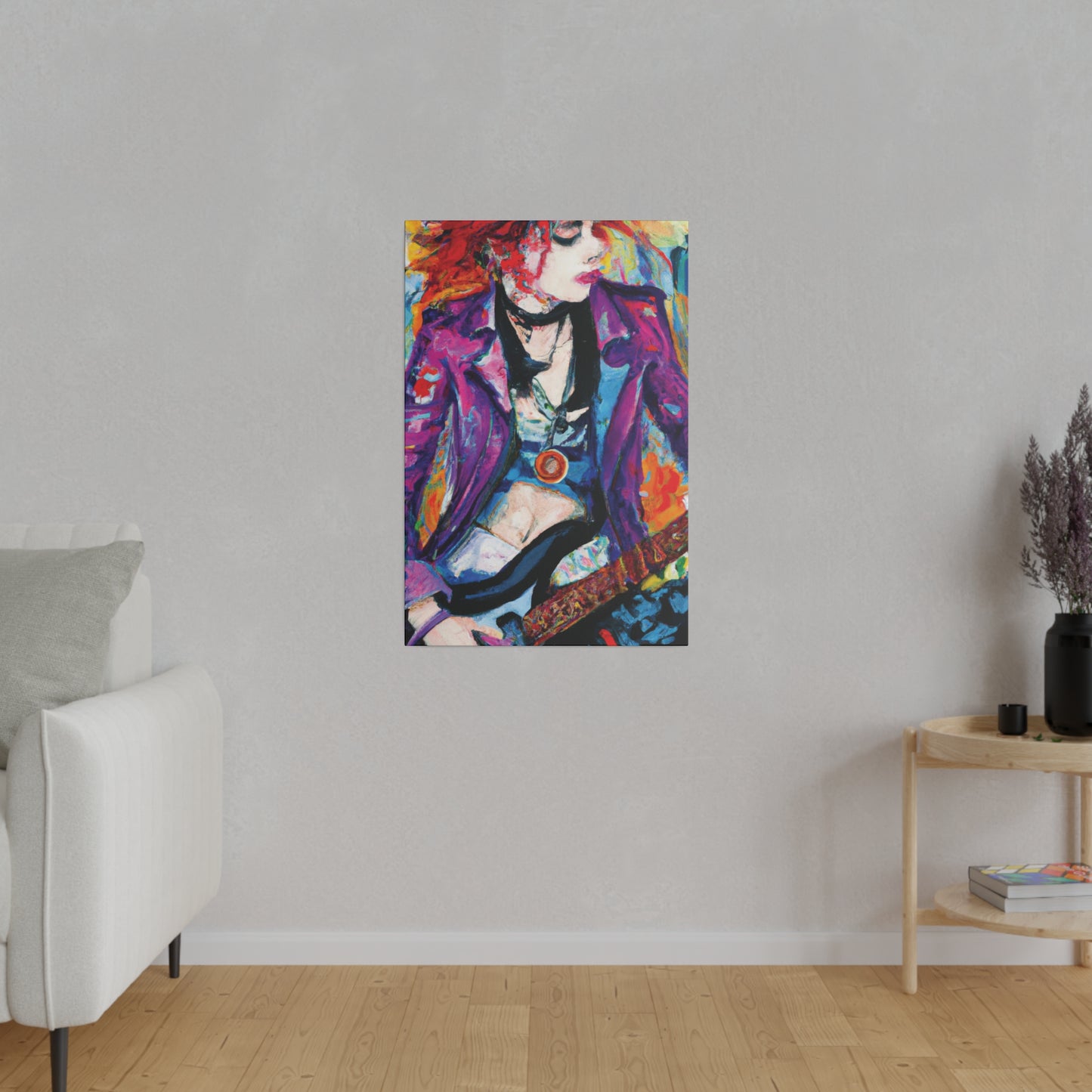 9712Y - Rockstar Oil Painting Style Print | Poster | Home Decor | Wall Art | Music Art | Canvas