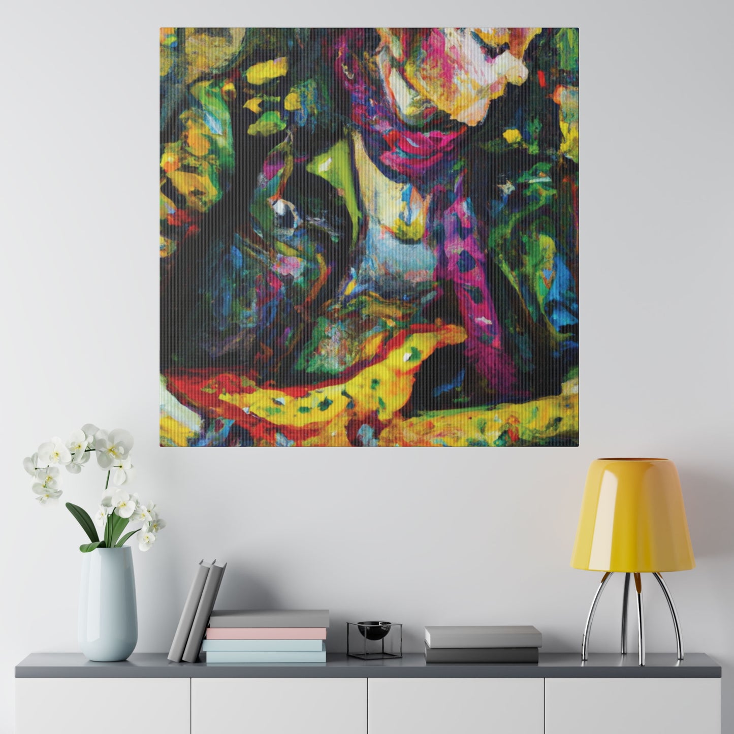 3668A - Rockstar Oil Painting Style Print | Poster | Home Decor | Wall Art | Music Art | Canvas