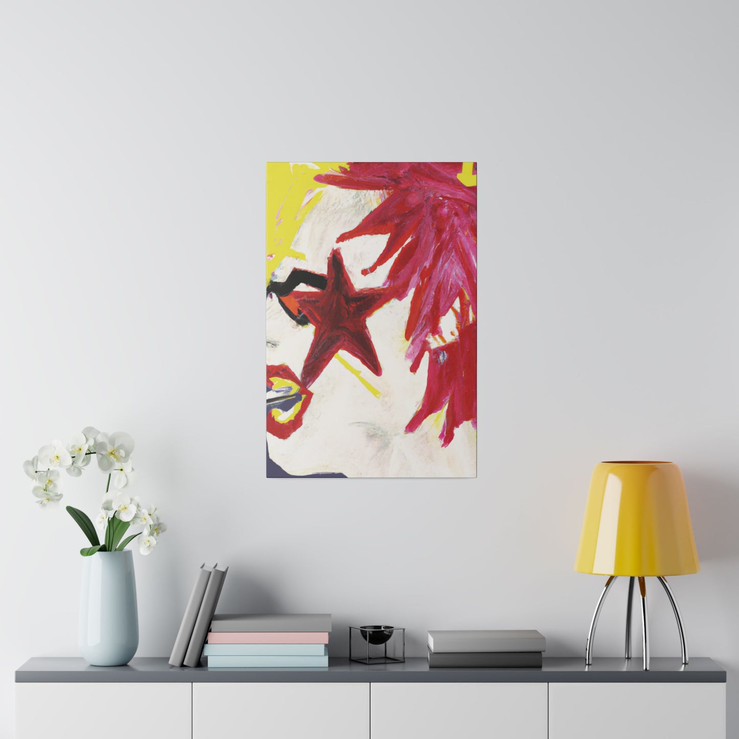 5967Z - Rockstar Painting Print | Face | Abstract | Poster | Home Decor | Wall Art | Music Art | Canvas