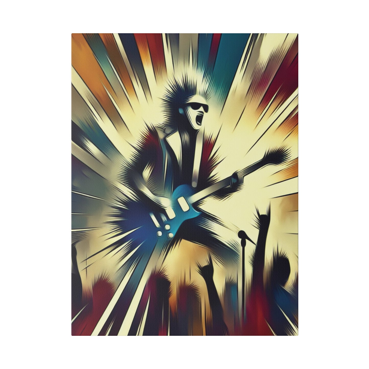 1872L - Rockstar Painting Print | Face | Abstract | Poster | Home Decor | Wall Art | Music Art | Canvas