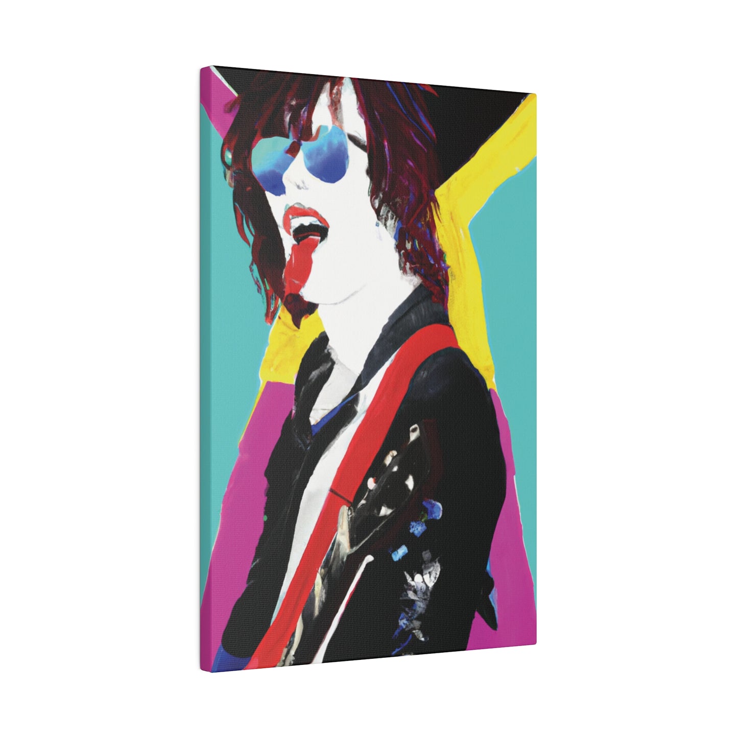 8865A - Rockstar Painting Print | Face | Abstract | Poster | Home Decor | Wall Art | Music Art | Canvas