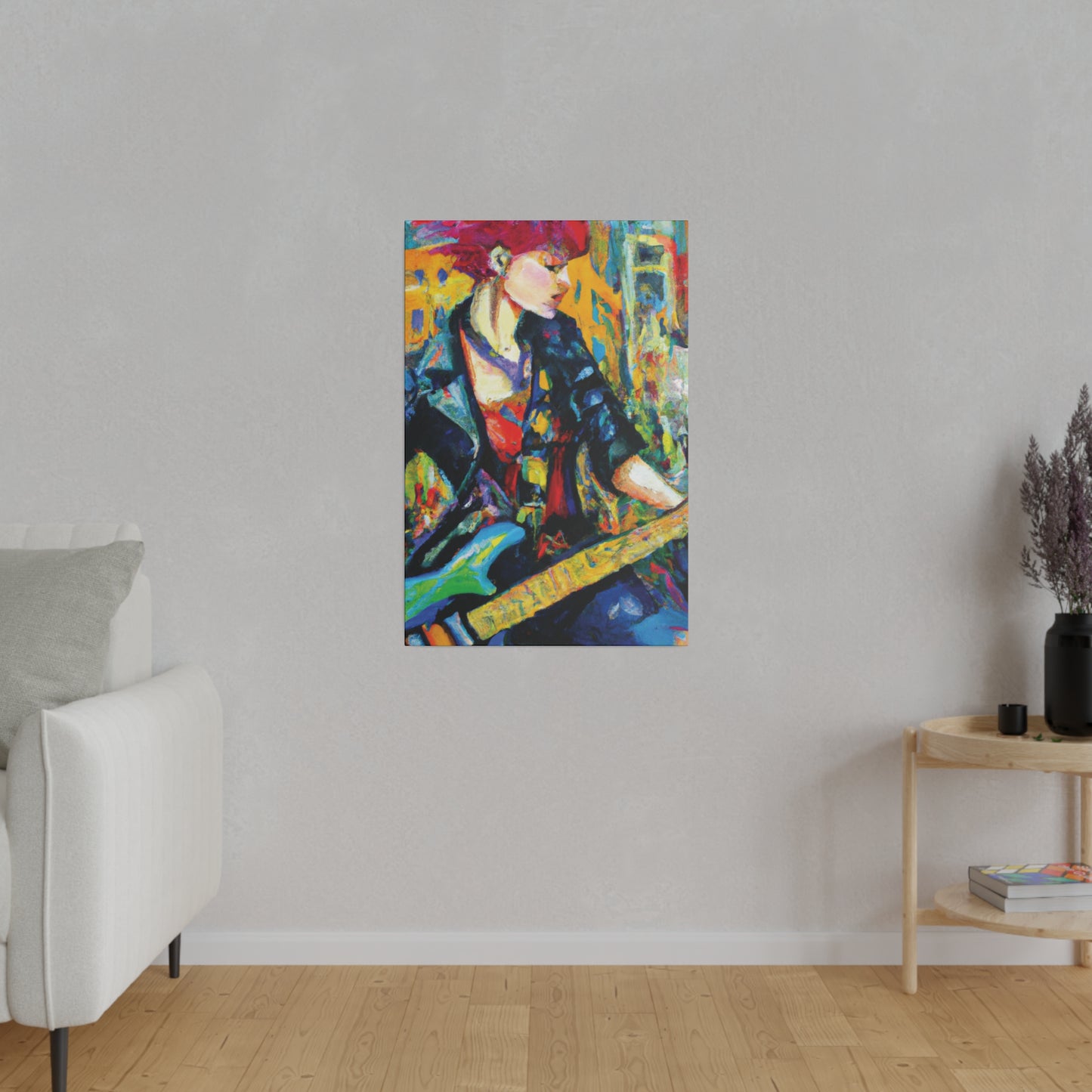 5192N - Rockstar Oil Painting Style Print | Poster | Home Decor | Wall Art | Music Art | Canvas