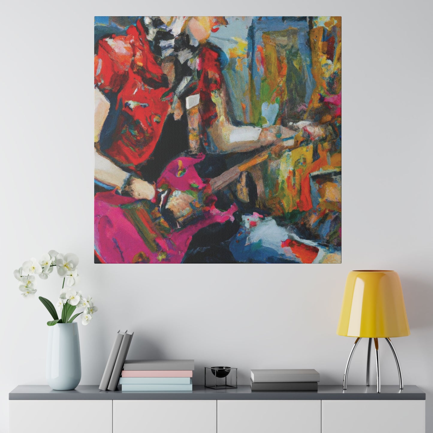 9666G - Rockstar Oil Painting Style Print | Poster | Home Decor | Wall Art | Music Art | Canvas
