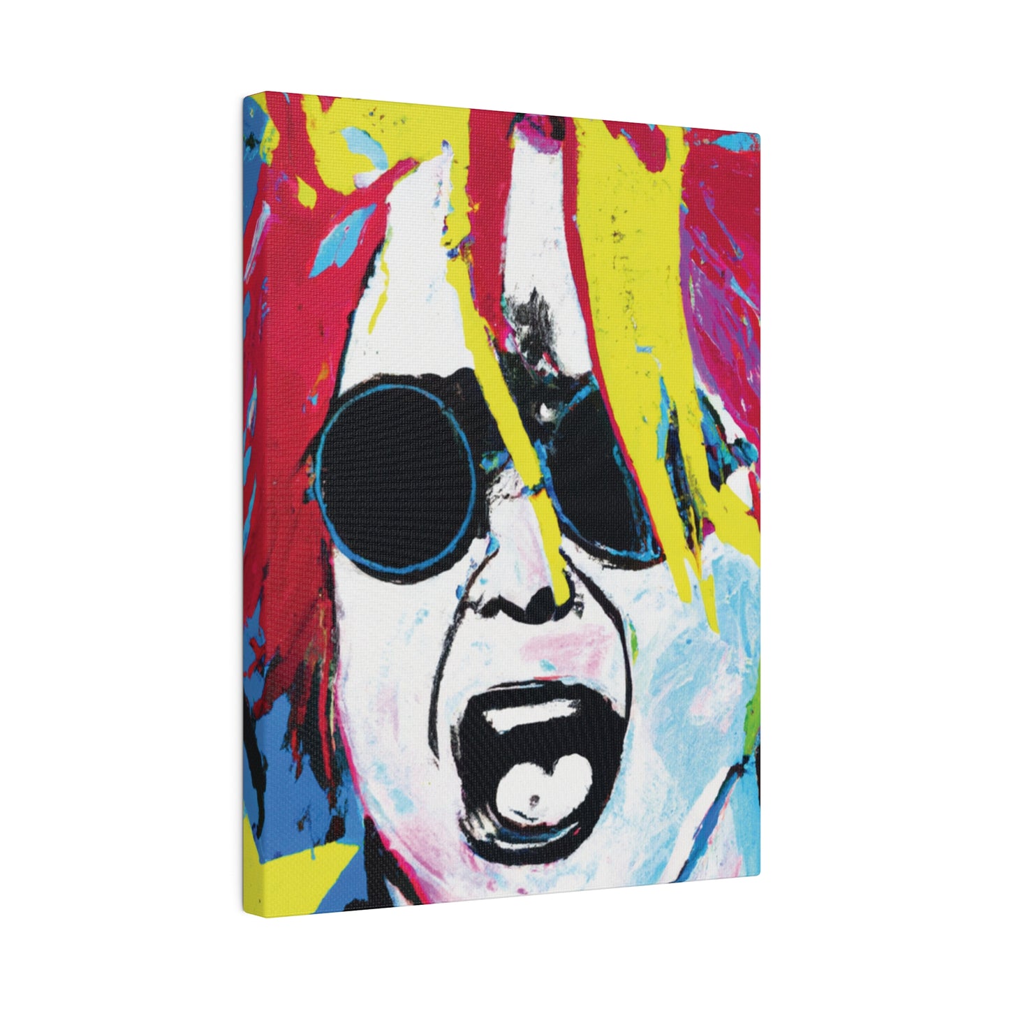 9456X - Rockstar Painting Print | Face | Abstract | Poster | Home Decor | Wall Art | Music Art | Canvas