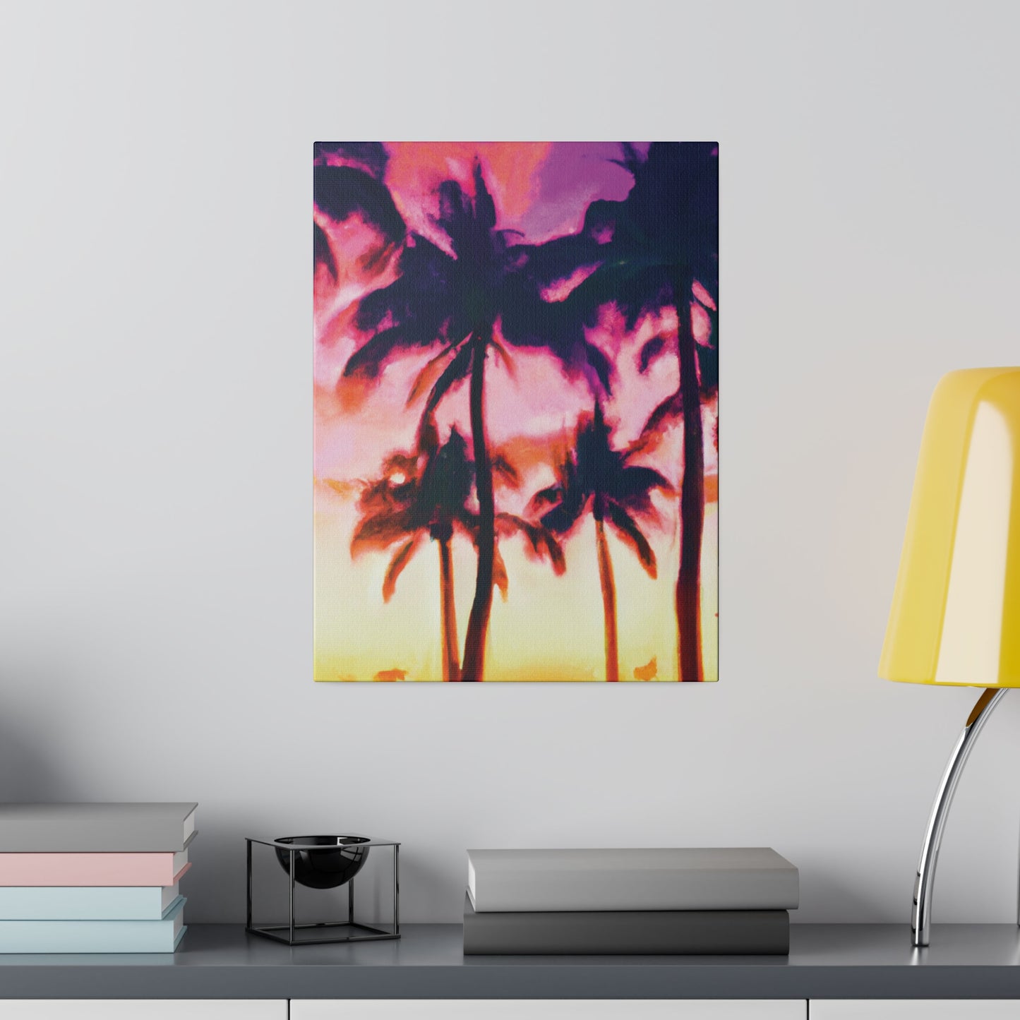 7266A - Miami Beach Sunset Painting Print | Miami | Beach | Sunset | Poster | Home Decor | Wall Art | Canvas