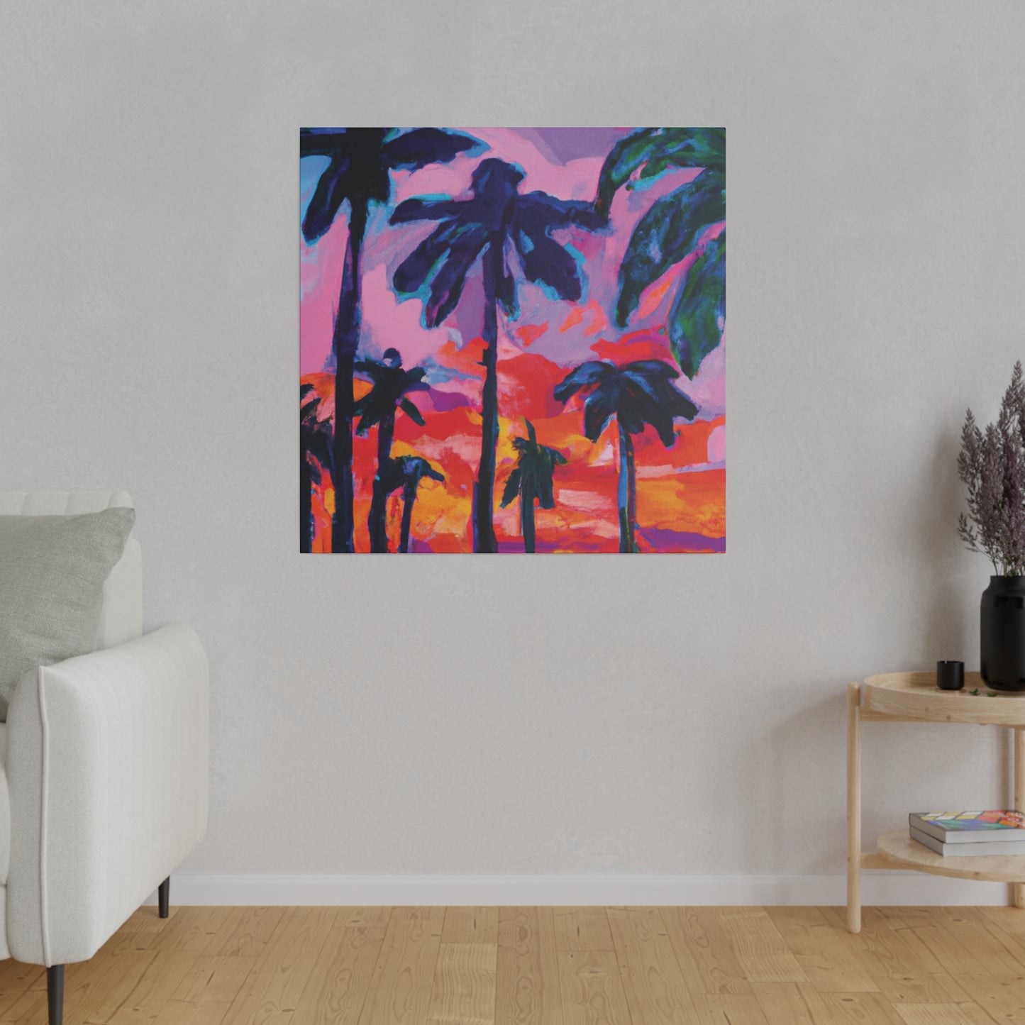 4754Q - Miami Beach Sunset Painting Print | Miami | Beach | Sunset | Poster | Home Decor | Wall Art | Canvas