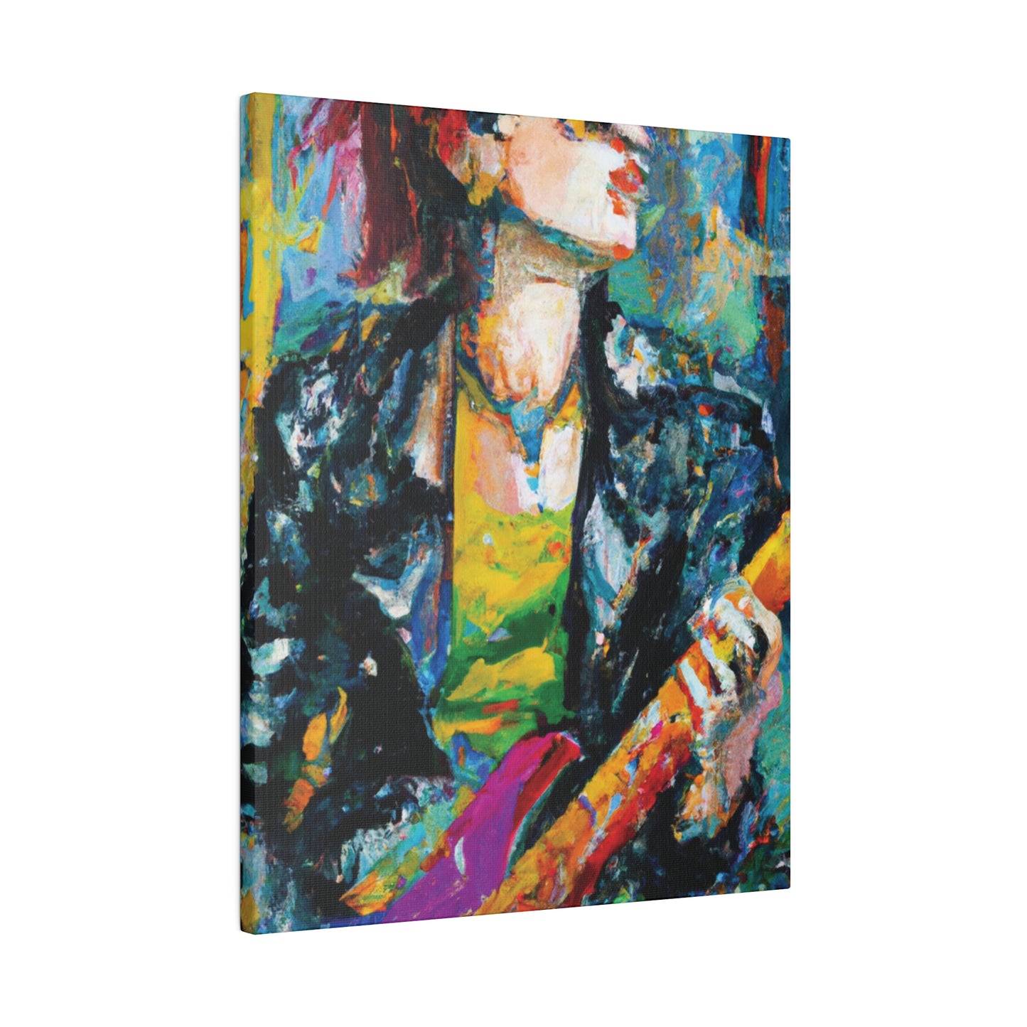 4638F - Rockstar Oil Painting Style Print | Poster | Home Decor | Wall Art | Music Art | Canvas