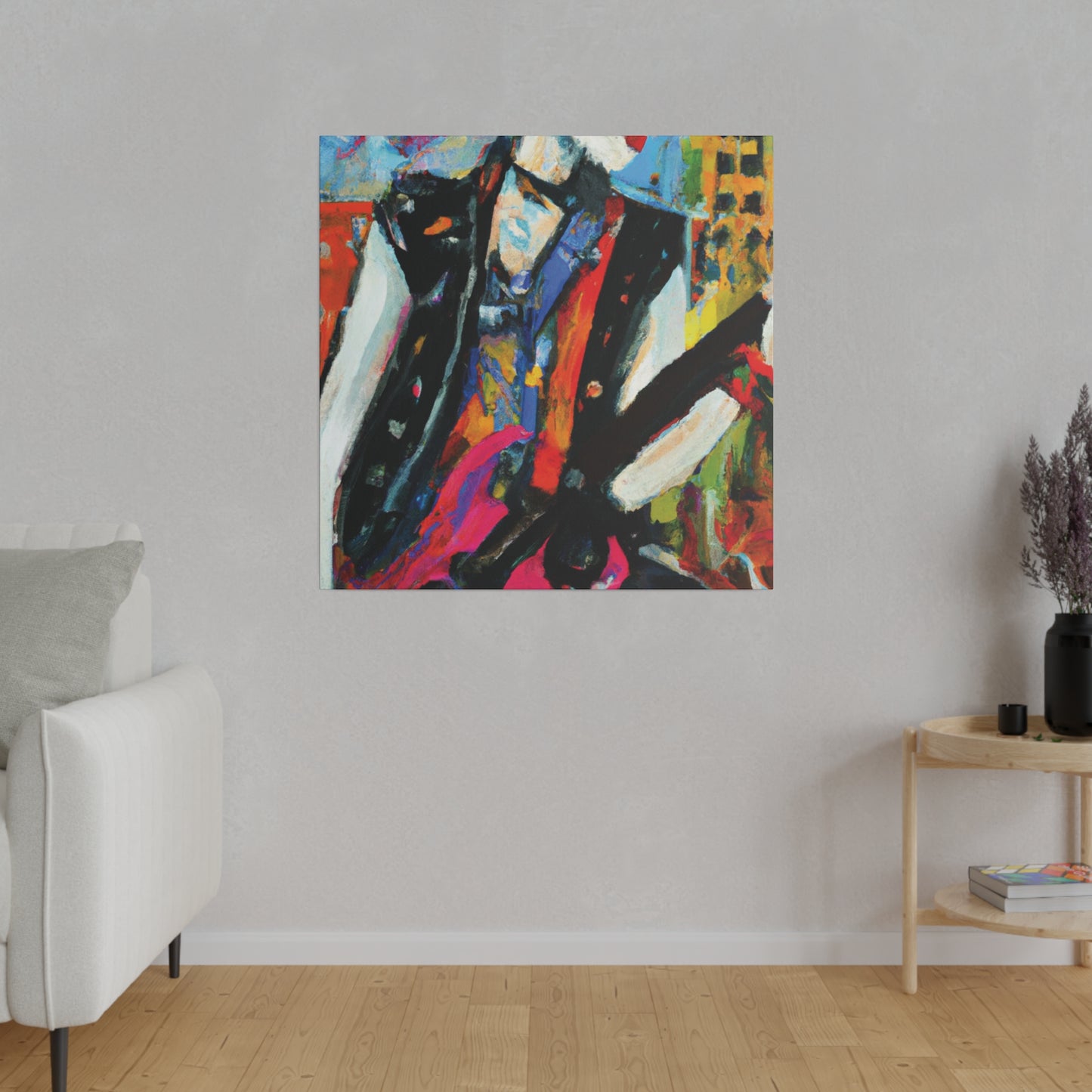 6735O - Rockstar Oil Painting Style Print | Poster | Home Decor | Wall Art | Music Art | Canvas