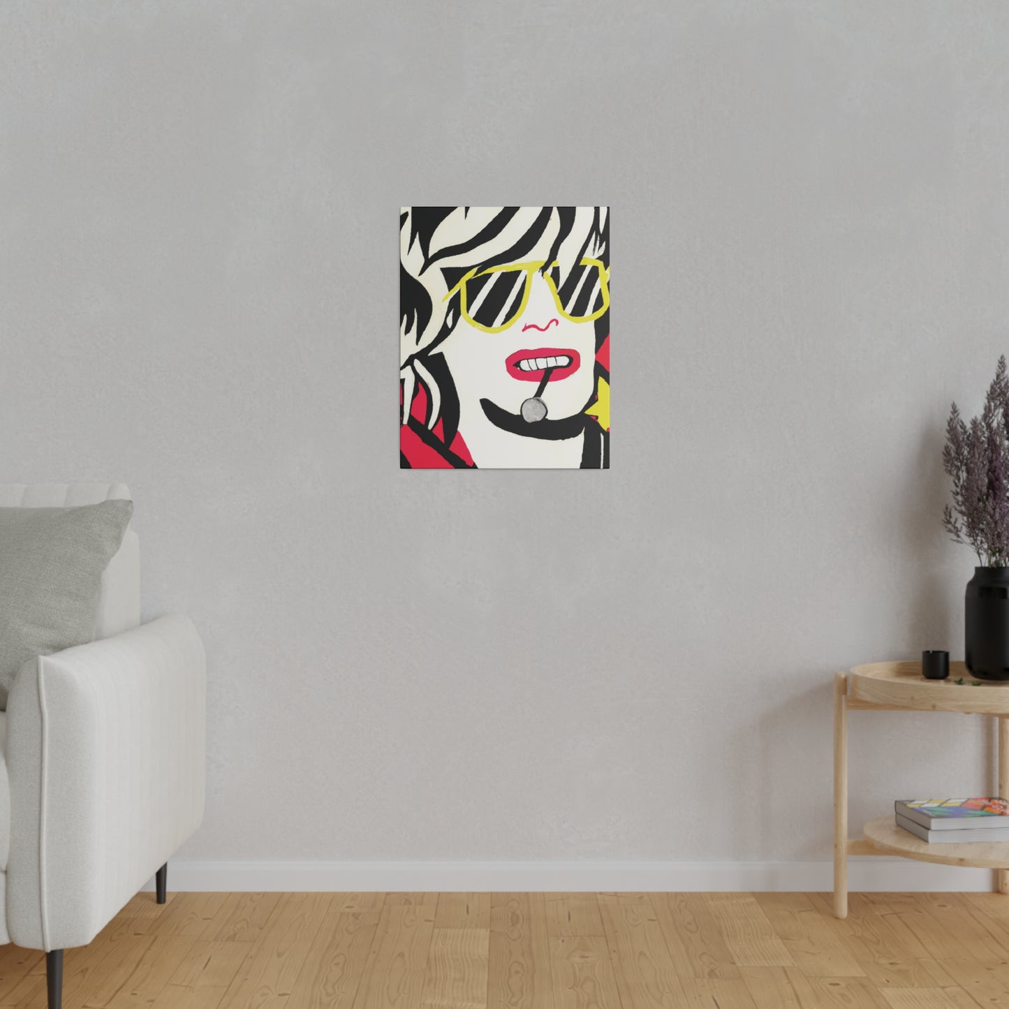 7456P - Rockstar Painting Print | Face | Abstract | Poster | Home Decor | Wall Art | Music Art | Canvas