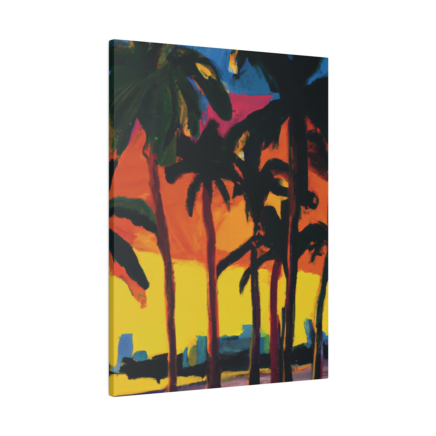 7398G - Miami Beach Sunset Painting Print | Miami | Beach | Sunset | Poster | Home Decor | Wall Art | Canvas