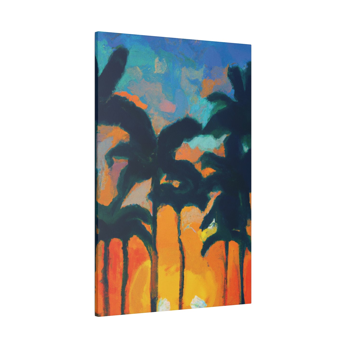 6877B - Miami Beach Sunset Painting Print | Miami | Beach | Sunset | Poster | Home Decor | Wall Art | Canvas