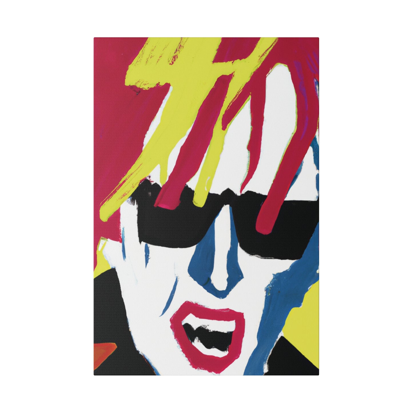 4532N - Rockstar Painting Print | Face | Abstract | Poster | Home Decor | Wall Art | Music Art | Canvas