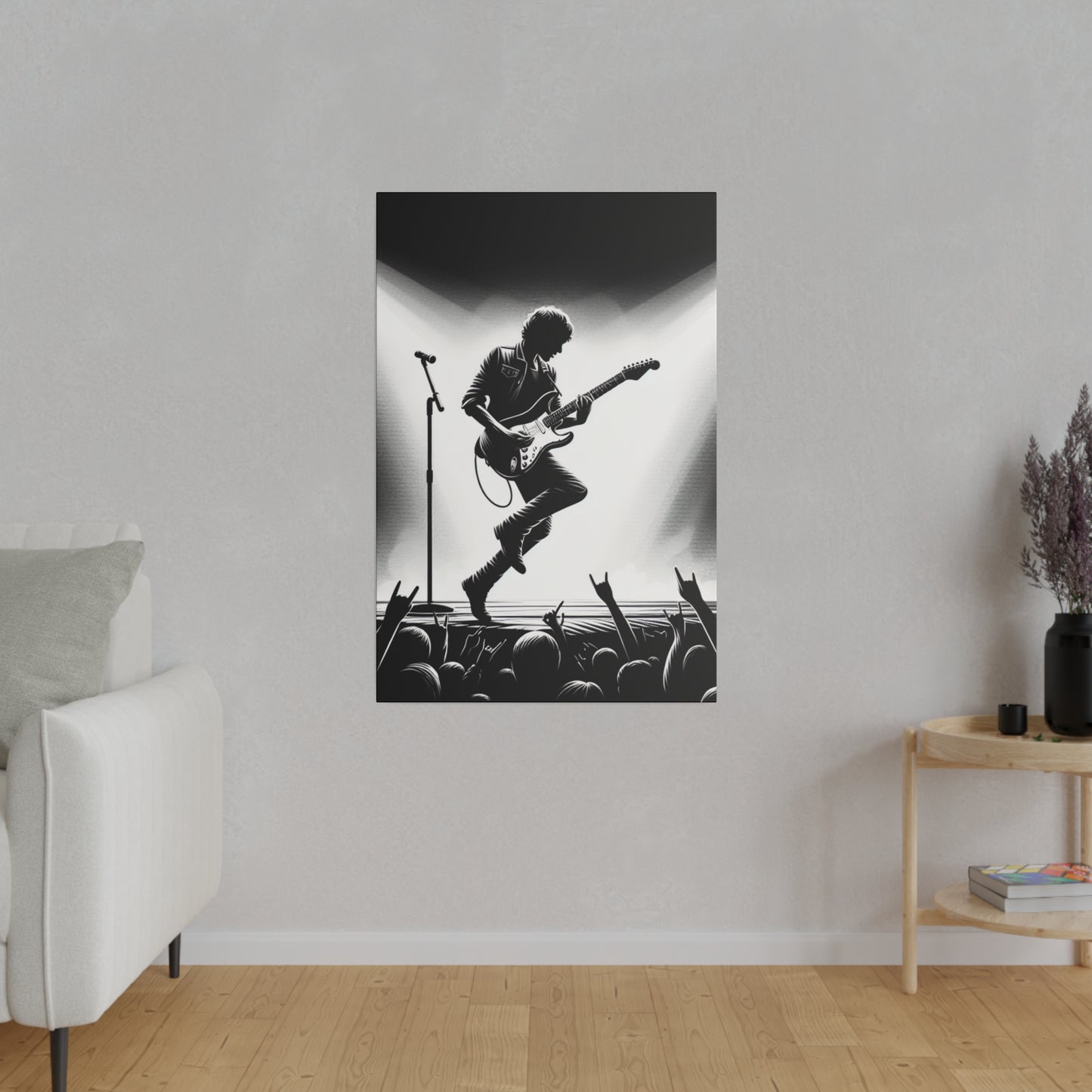 5472J - music art work, rockstar gifts, musician gift ideas, guitar art work, guitar artwork, guitar wall art canvas, playing guitar, decor