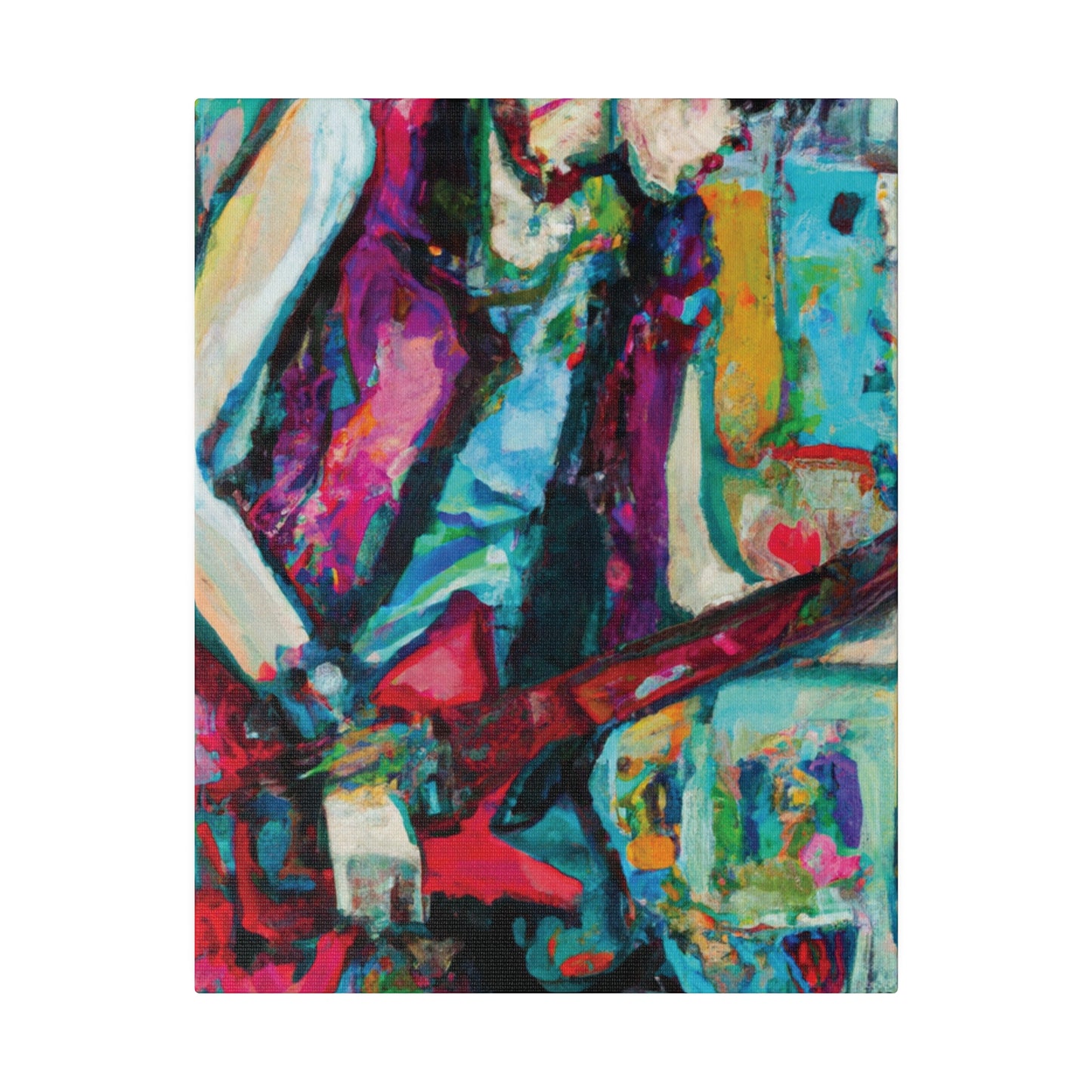 8398K - Rockstar Oil Painting Style Print | Poster | Home Decor | Wall Art | Music Art | Canvas