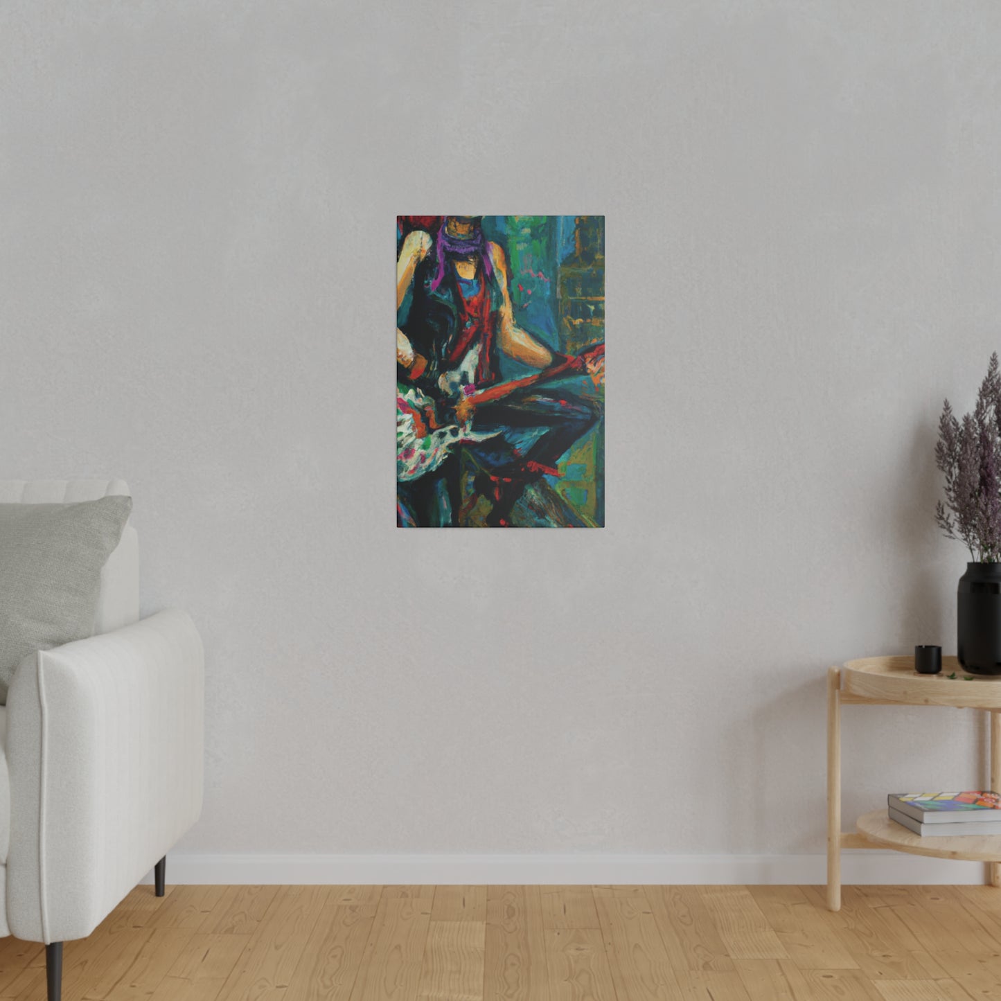 1163E - Rockstar Oil Painting Style Print | Poster | Home Decor | Wall Art | Music Art | Canvas