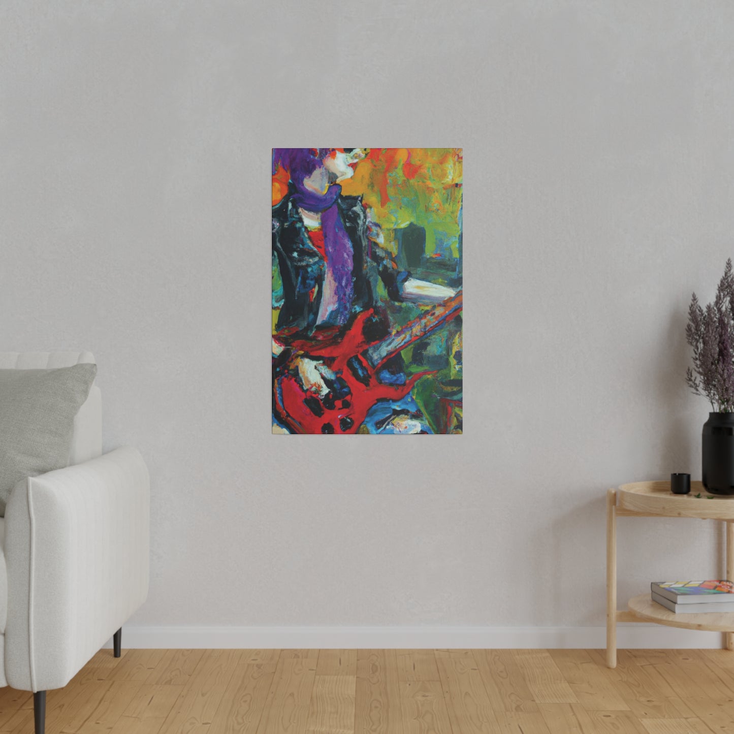 9823K - Rockstar Oil Painting Style Print | Poster | Home Decor | Wall Art | Music Art | Canvas