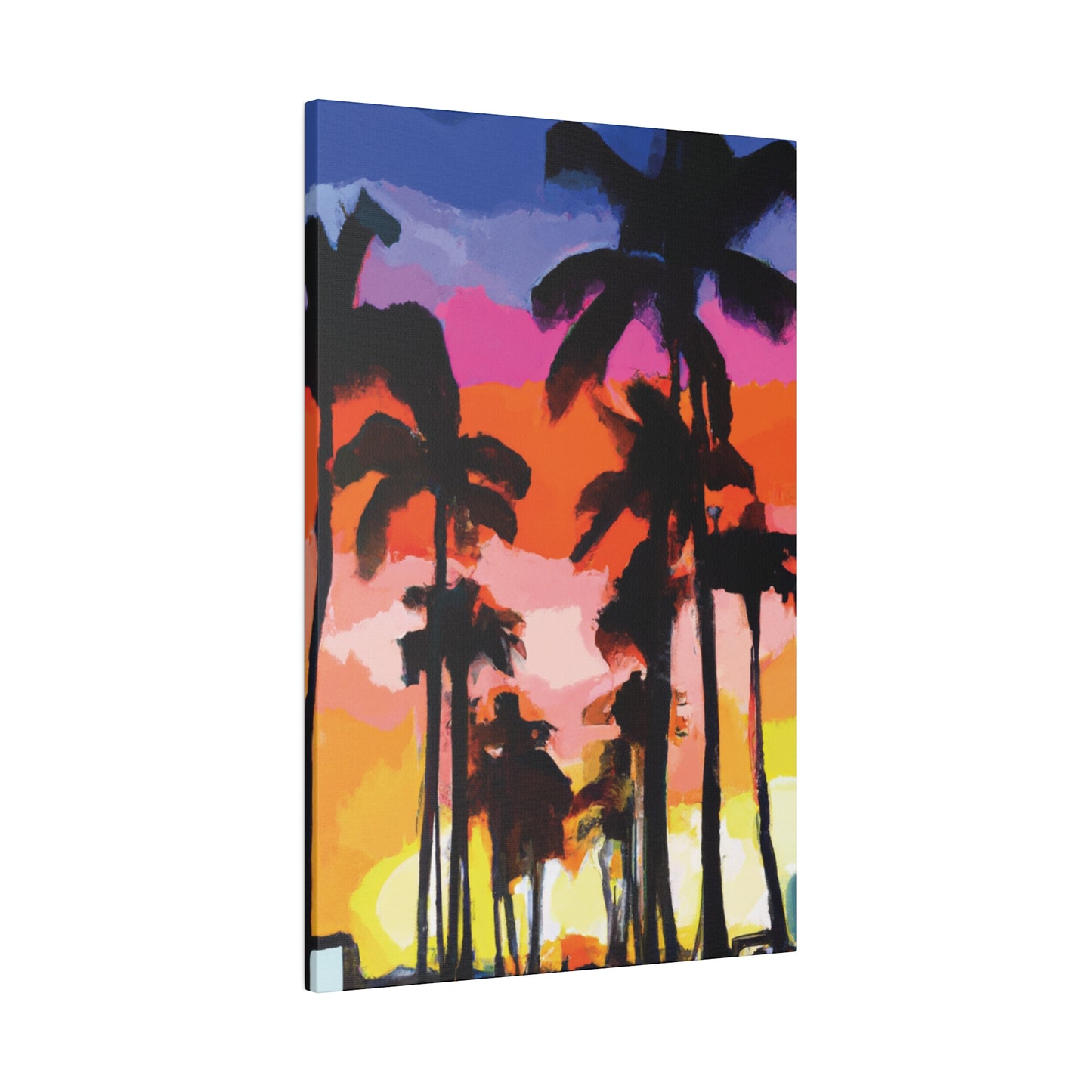 5857E - Miami Beach Sunset Painting Print | Miami | Beach | Sunset | Poster | Home Decor | Wall Art | Canvas