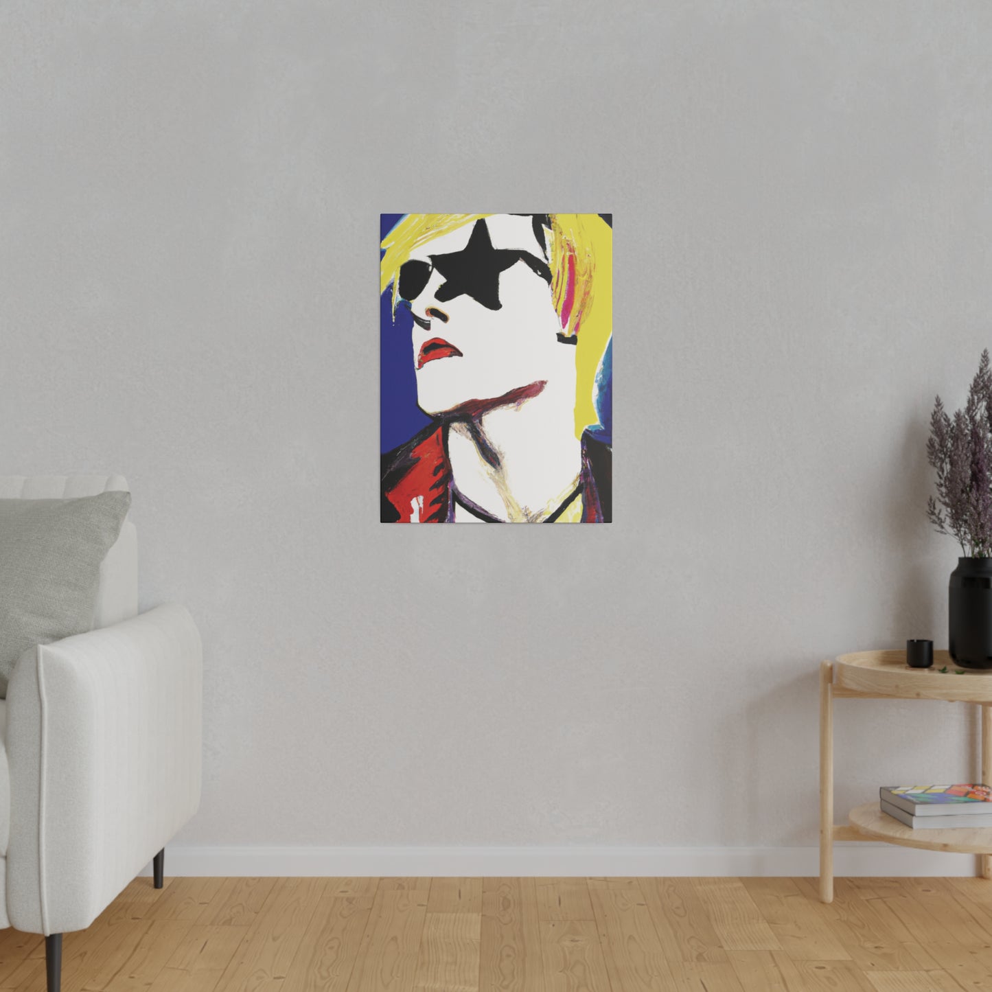 6807A - Rockstar Painting Print | Face | Abstract | Poster | Home Decor | Wall Art | Music Art | Canvas