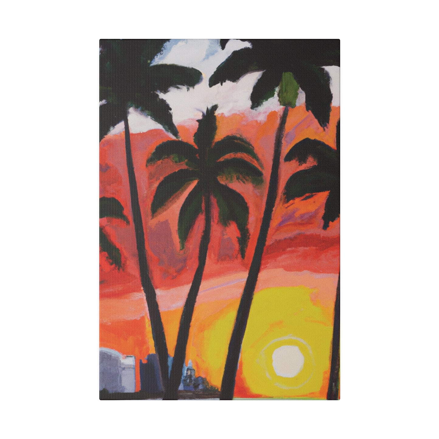 3556V - Miami Beach Sunset Painting Print | Miami | Beach | Sunset | Poster | Home Decor | Wall Art | Canvas