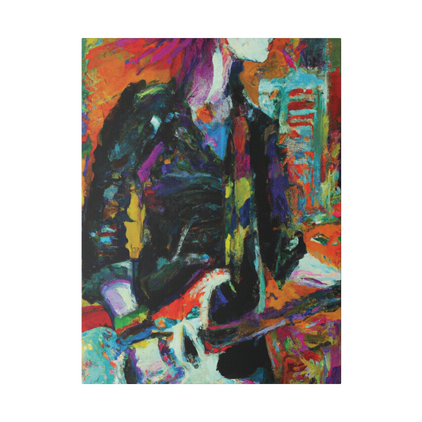 8673Z - Rockstar Oil Painting Style Print | Poster | Home Decor | Wall Art | Music Art | Canvas