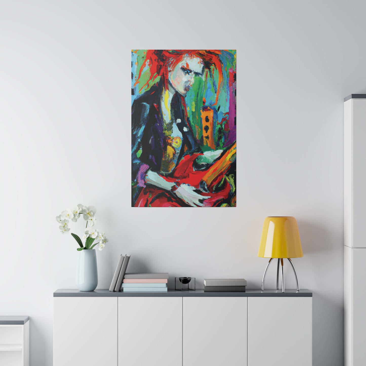 5857Q - Rockstar Oil Painting Style Print | Poster | Home Decor | Wall Art | Music Art | Canvas