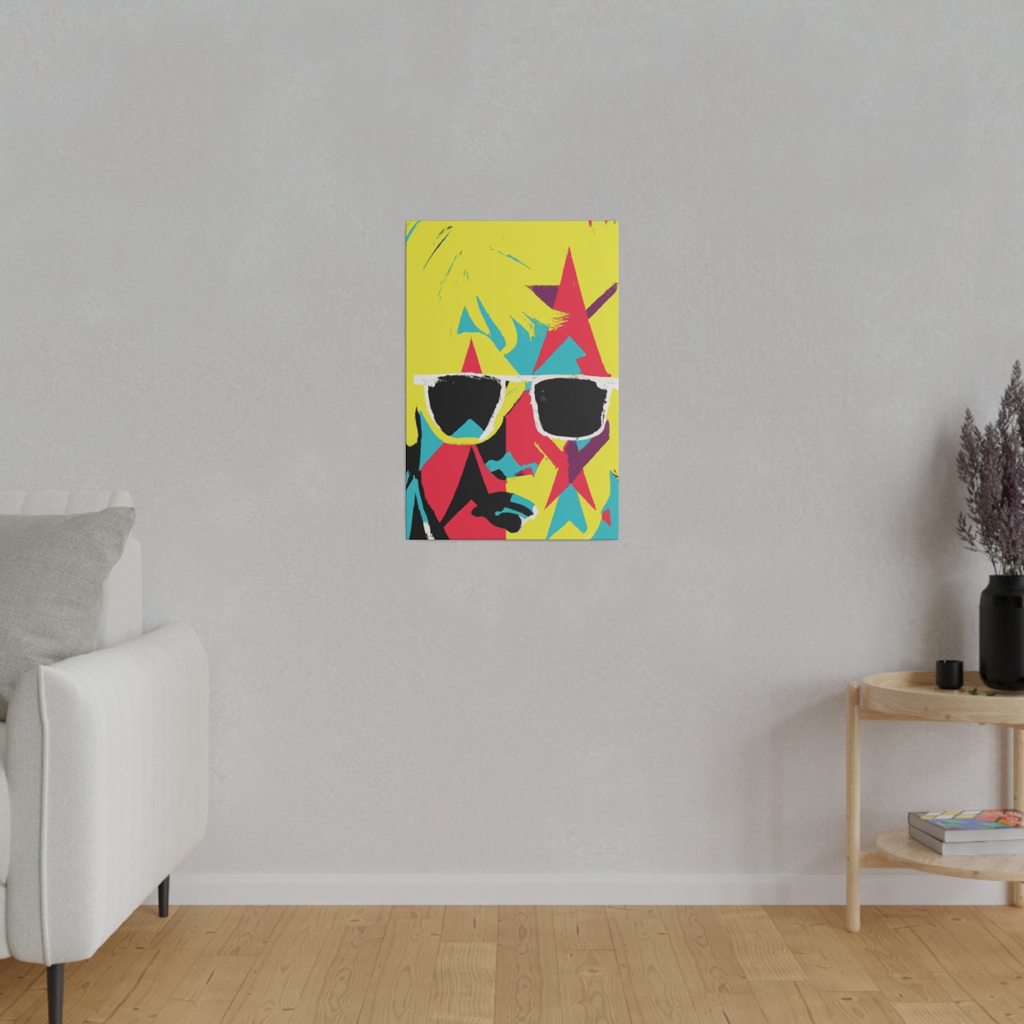 8383B - Rockstar Painting Print | Face | Abstract | Poster | Home Decor | Wall Art | Music Art | Canvas