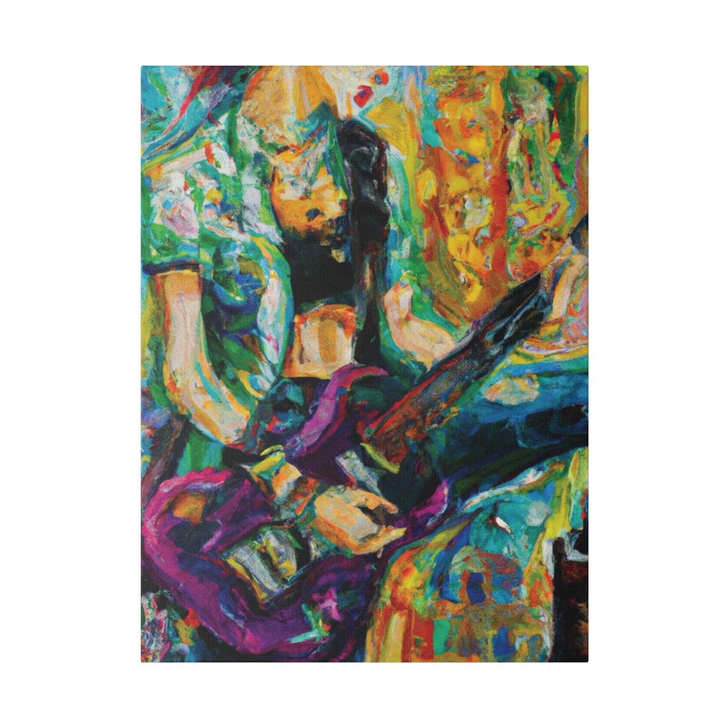 7362Z - Rockstar Oil Painting Style Print | Poster | Home Decor | Wall Art | Music Art | Canvas