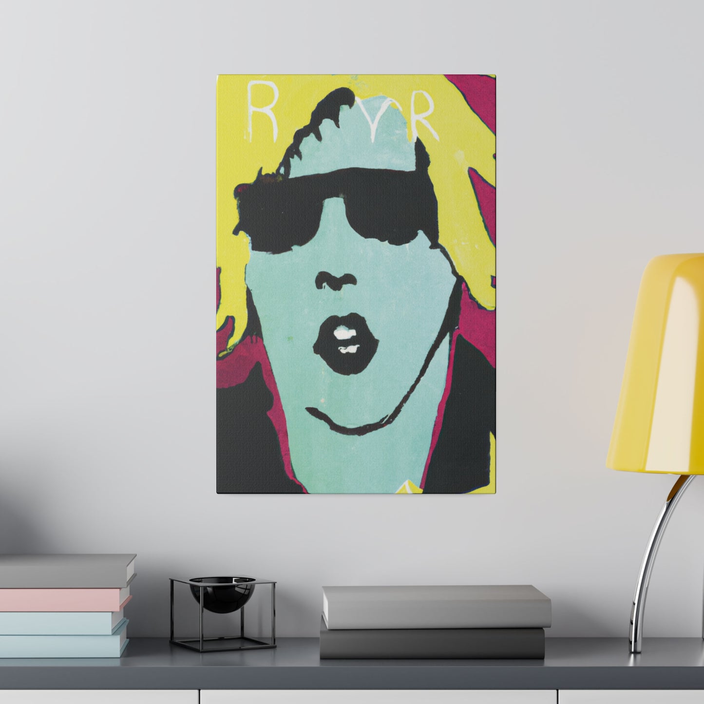 6542F - Rockstar Painting Print | Face | Abstract | Poster | Home Decor | Wall Art | Music Art | Canvas