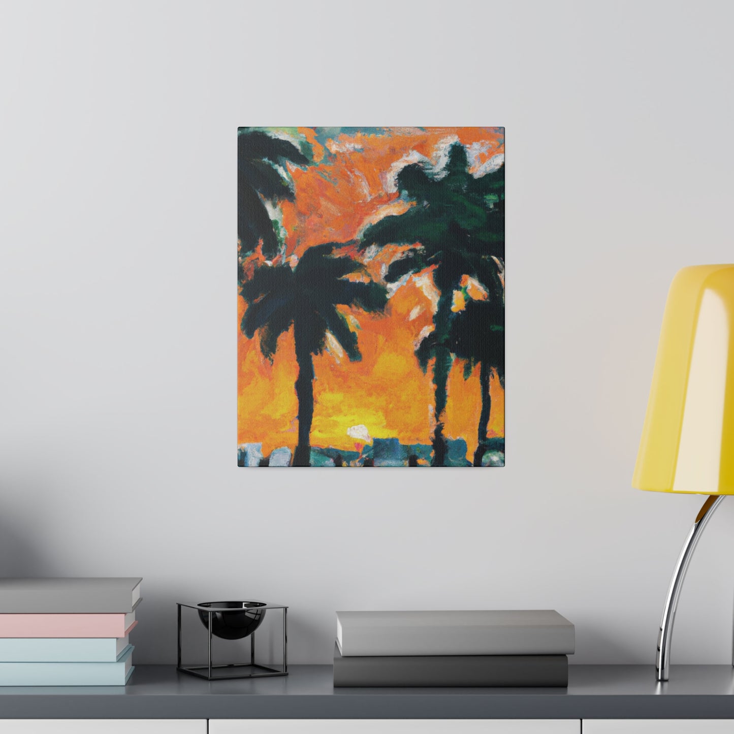 9571T - Miami Beach Sunset Painting Print | Miami | Beach | Sunset | Poster | Home Decor | Wall Art | Canvas