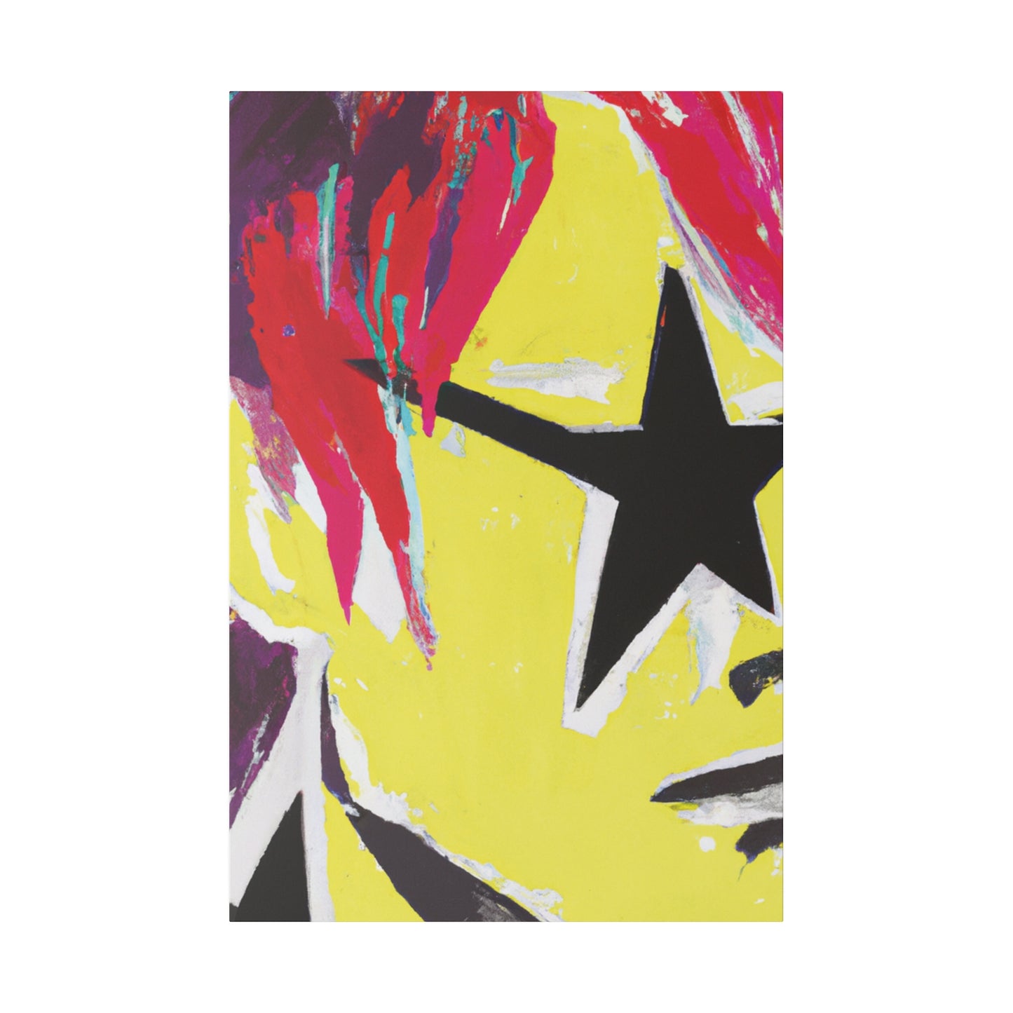 8768M - Rockstar Painting Print | Face | Abstract | Poster | Home Decor | Wall Art | Music Art | Canvas