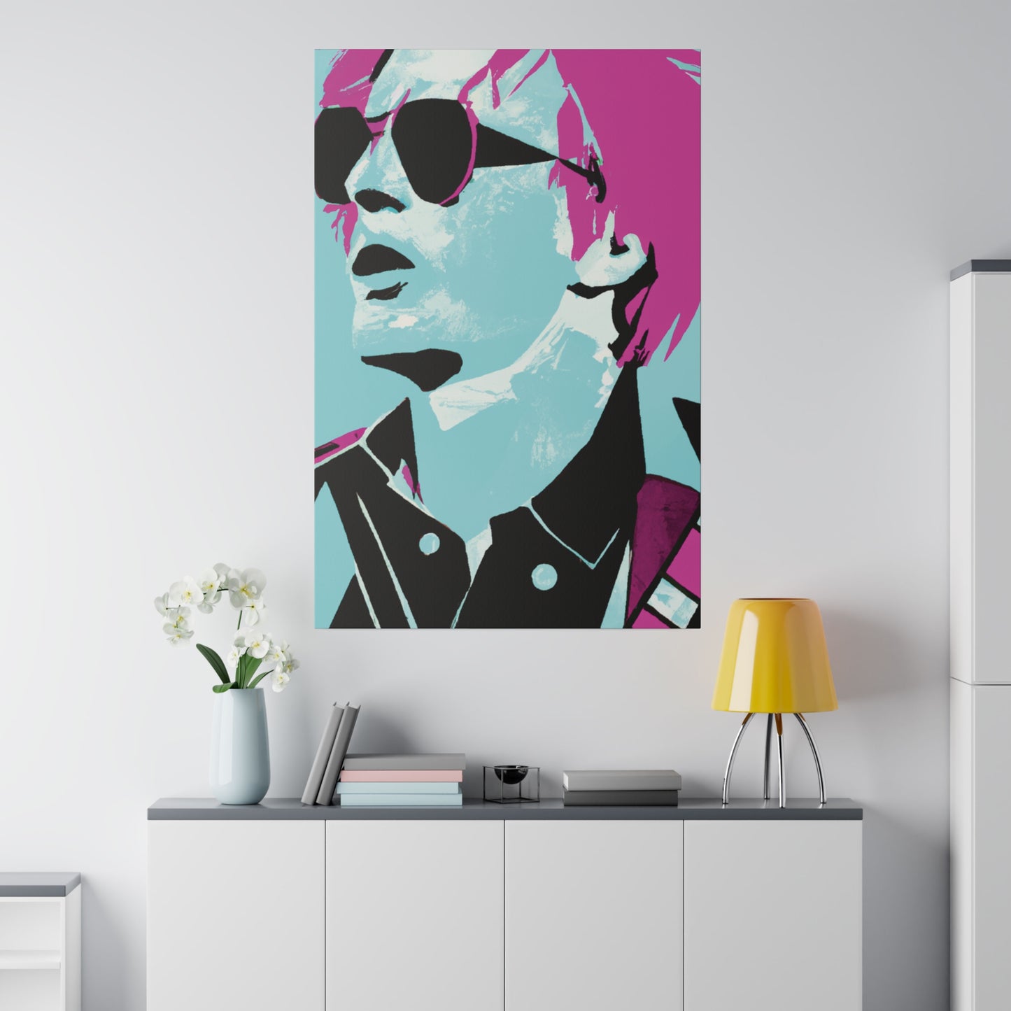 2741A - Rockstar Painting Print | Face | Abstract | Poster | Home Decor | Wall Art | Music Art | Canvas