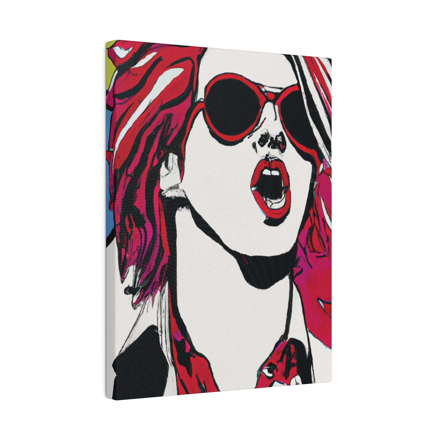 4390K - Rockstar Painting Print | Face | Abstract | Poster | Home Decor | Wall Art | Music Art | Canvas