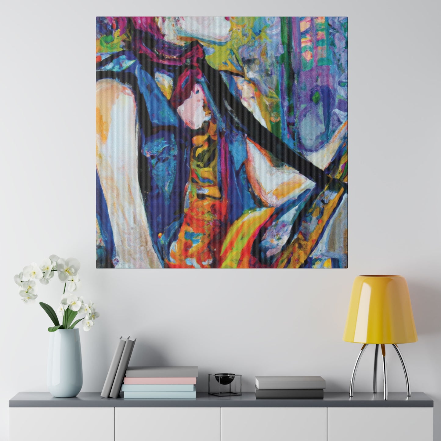 9045Z - Rockstar Oil Painting Style Print | Poster | Home Decor | Wall Art | Music Art | Canvas