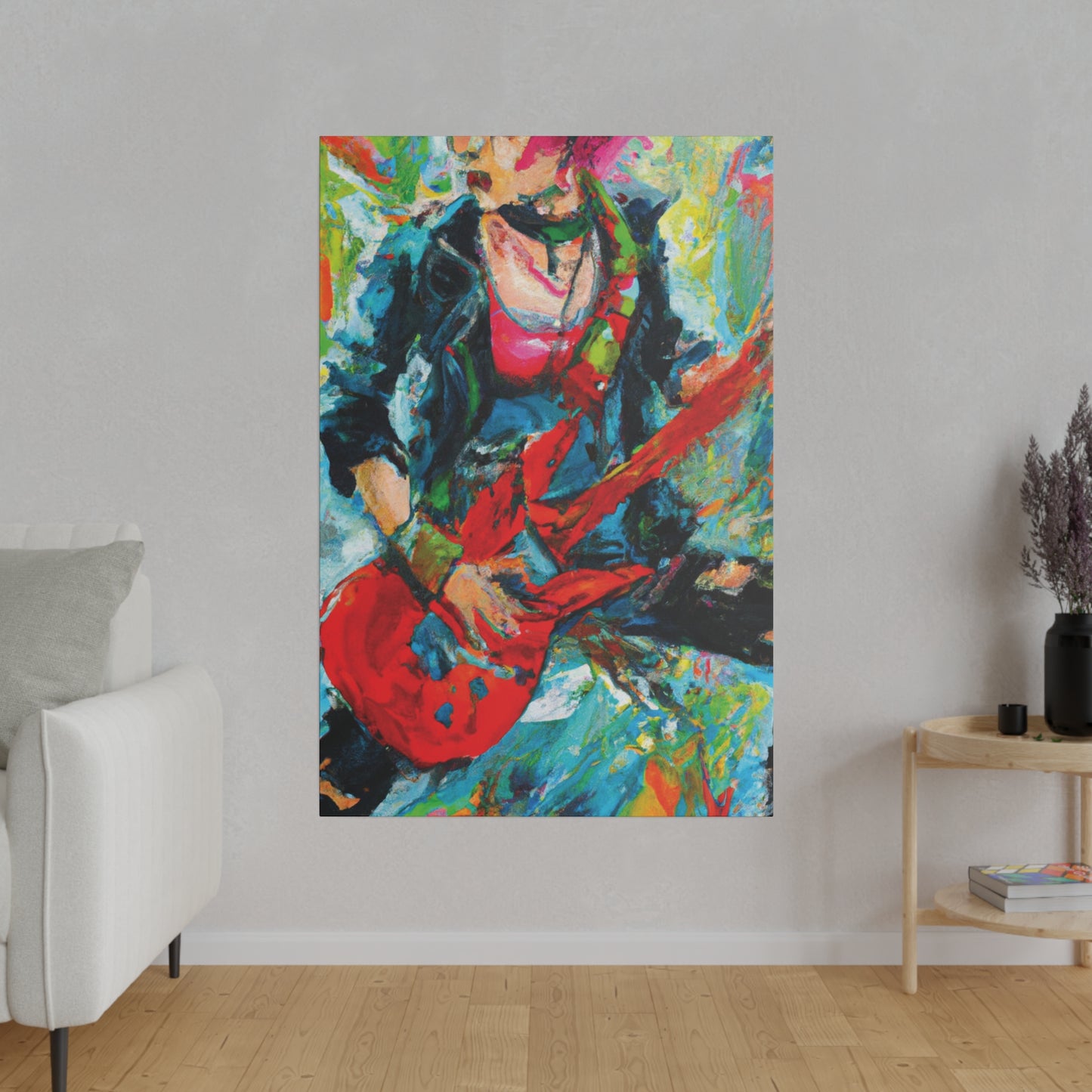 7746Y - Rockstar Oil Painting Style Print | Poster | Home Decor | Wall Art | Music Art | Canvas