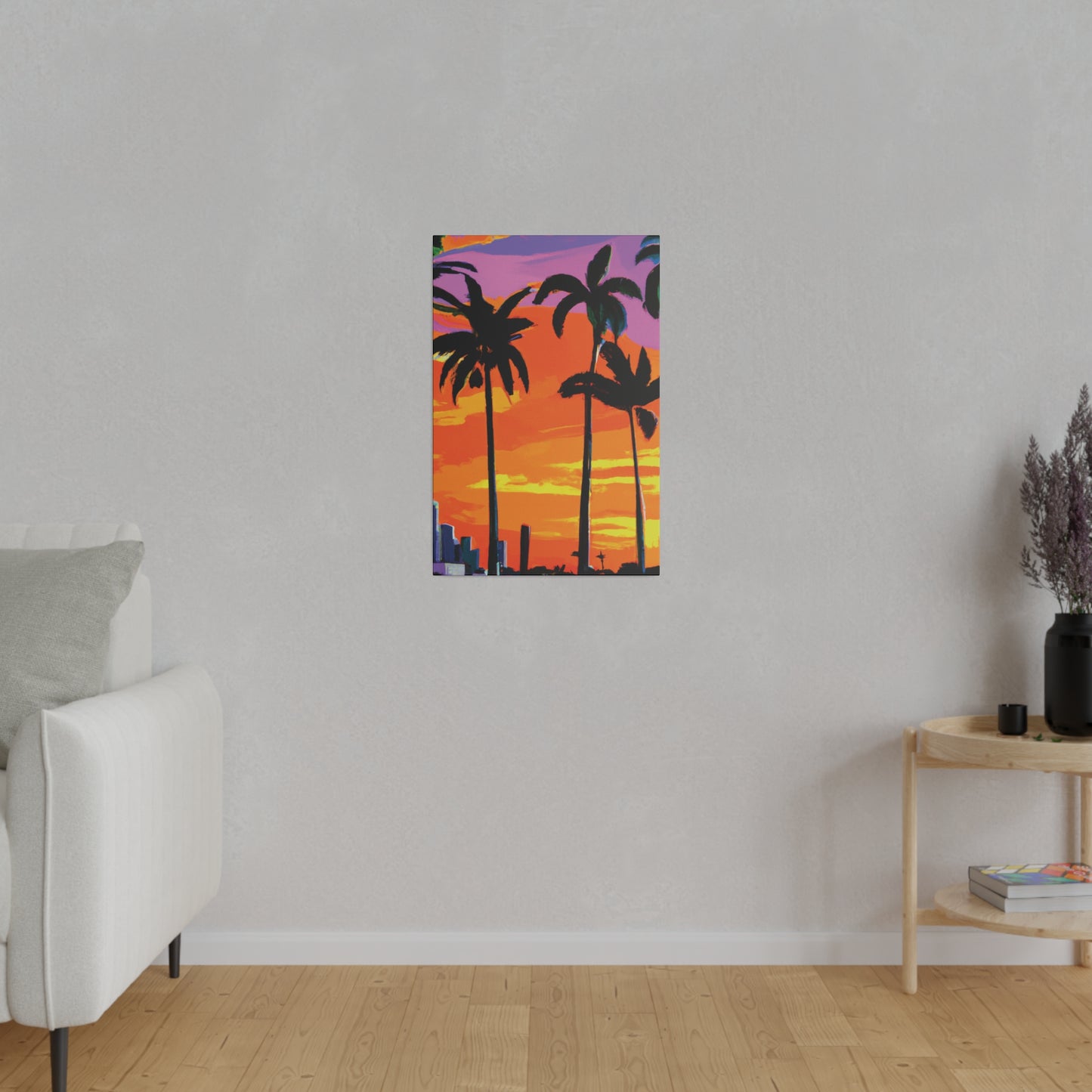 7834K - Miami Beach Sunset Painting Print | Miami | Beach | Sunset | Poster | Home Decor | Wall Art | Canvas