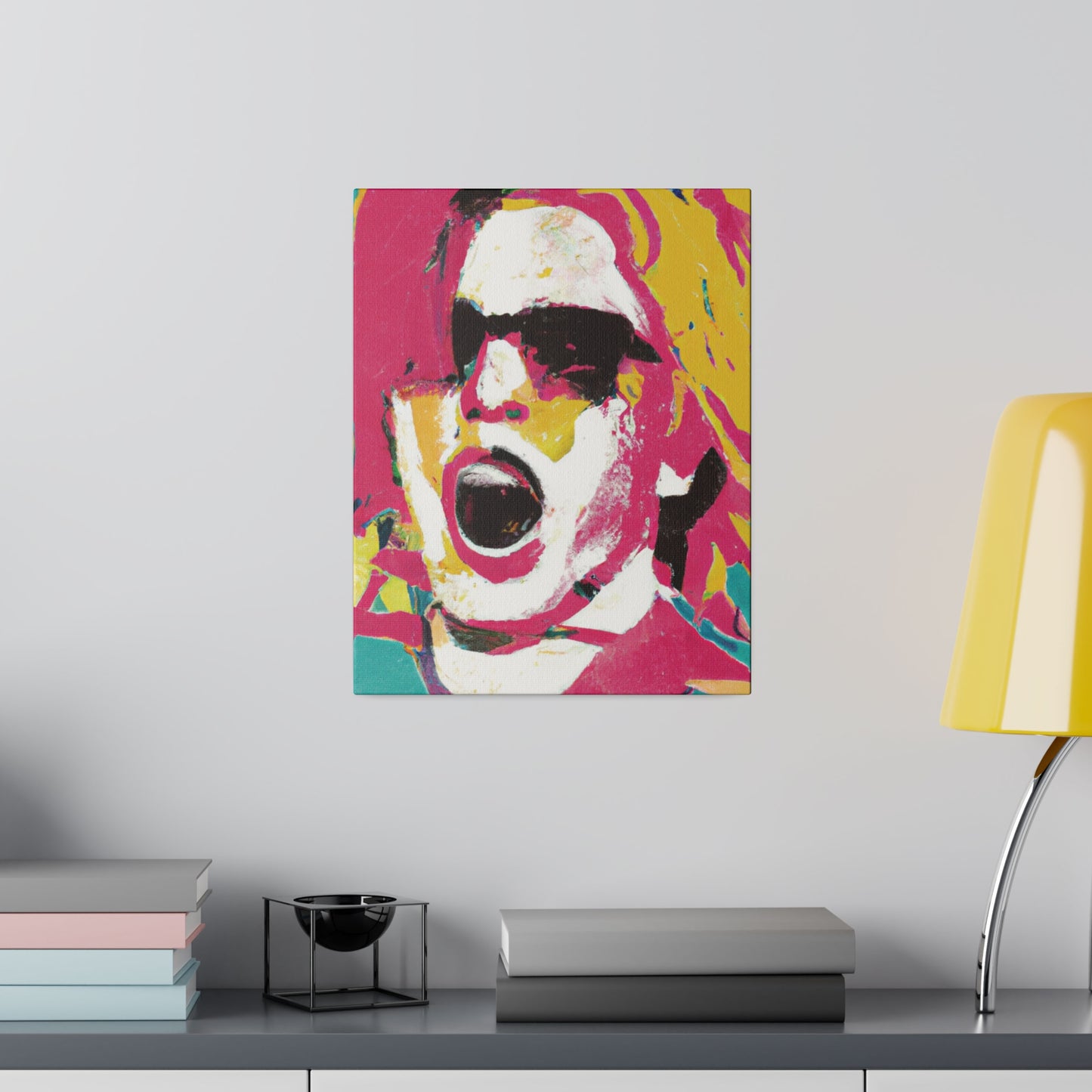 9342P - Rockstar Painting Print | Face | Abstract | Poster | Home Decor | Wall Art | Music Art | Canvas