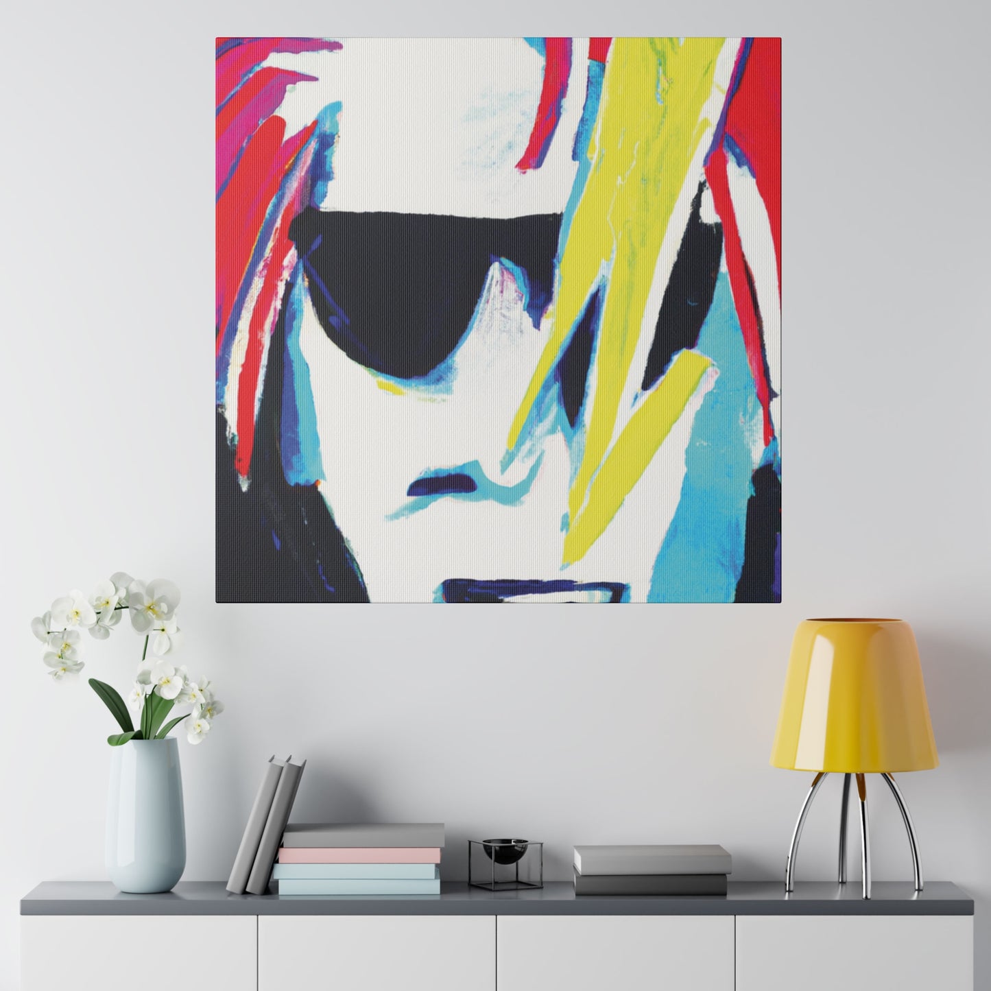 6481K - Rockstar Painting Print | Face | Abstract | Poster | Home Decor | Wall Art | Music Art | Canvas