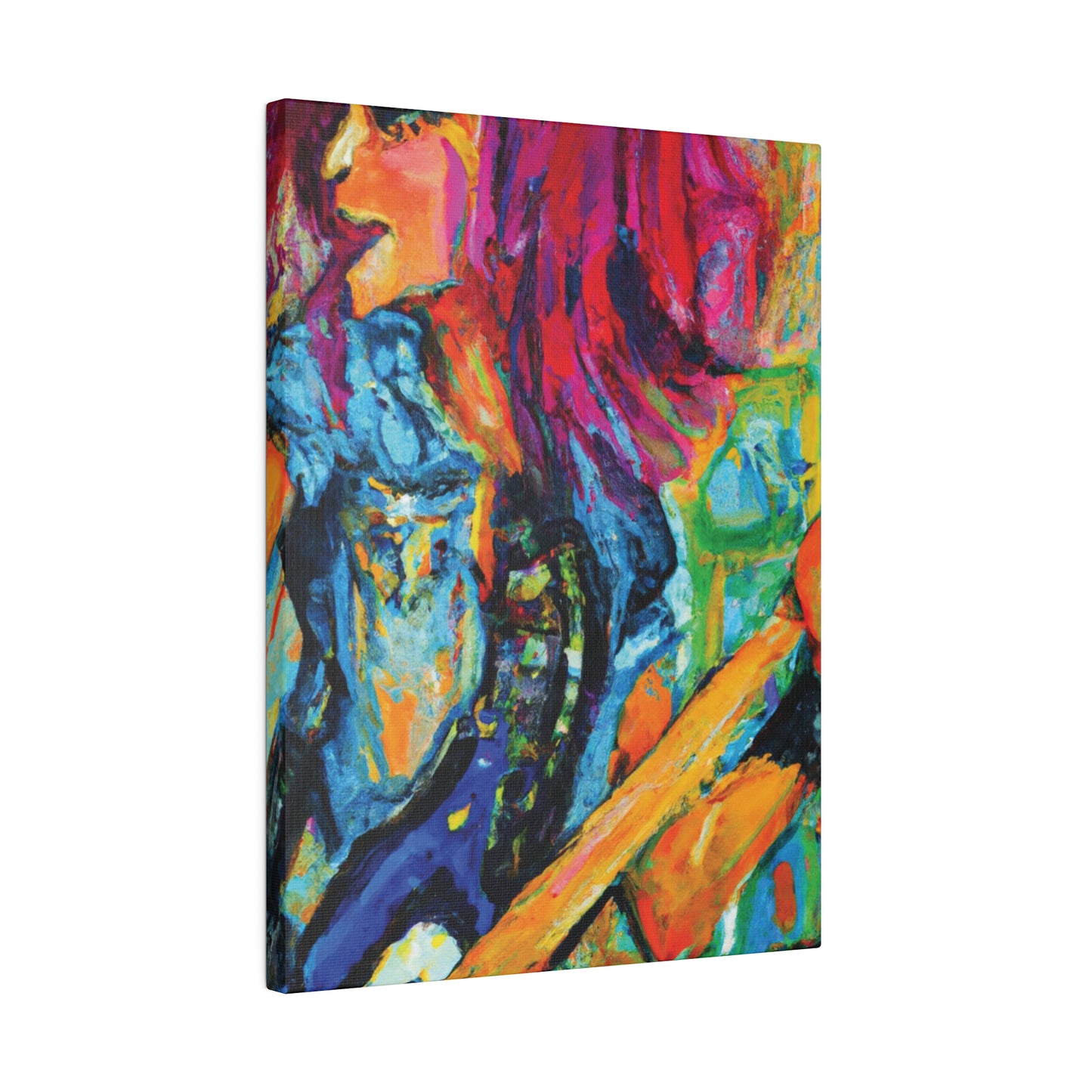 9483V - Rockstar Oil Painting Style Print | Poster | Home Decor | Wall Art | Music Art | Canvas